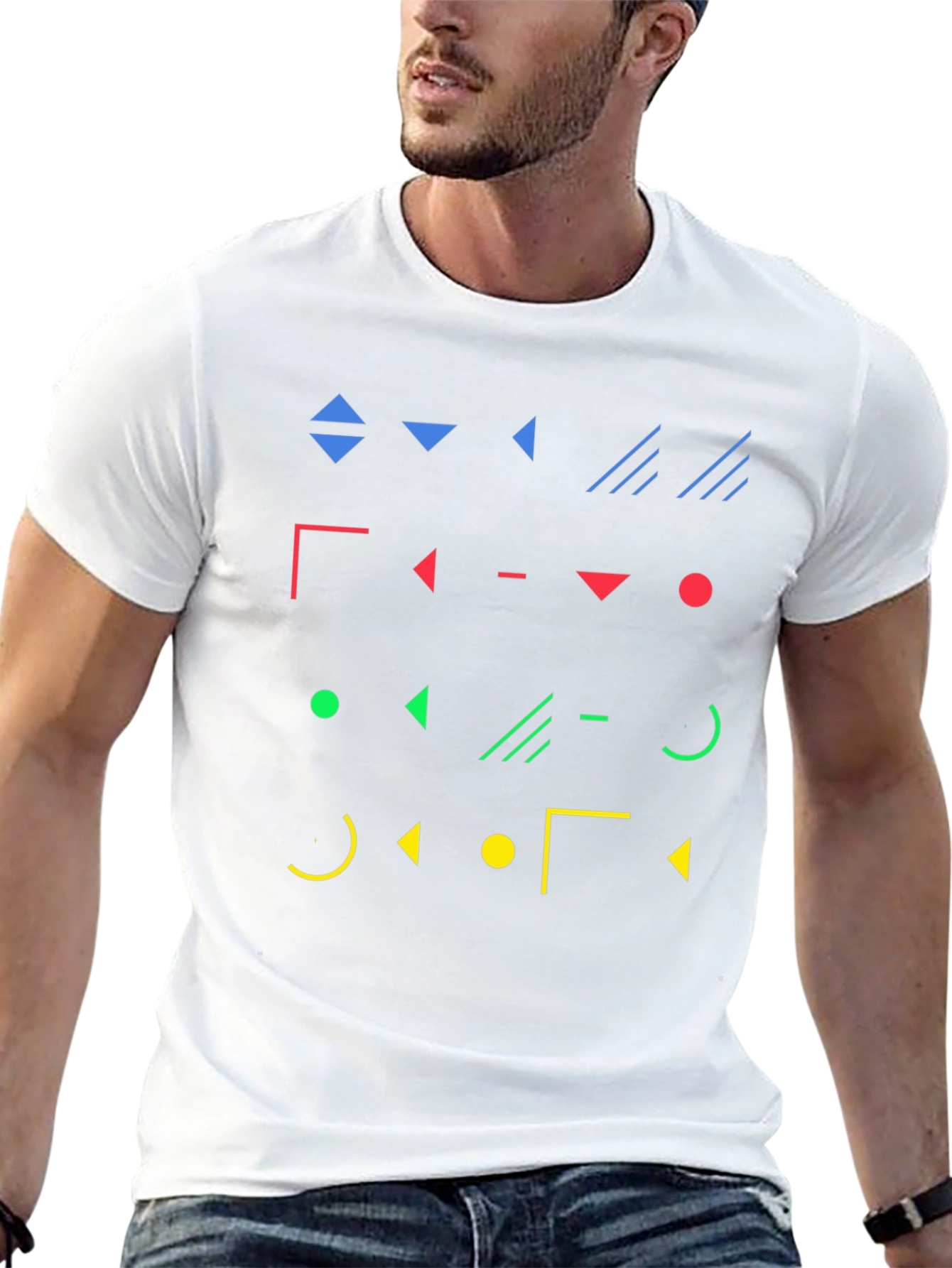 Geometric Shapes Graphic Print T-Shirt