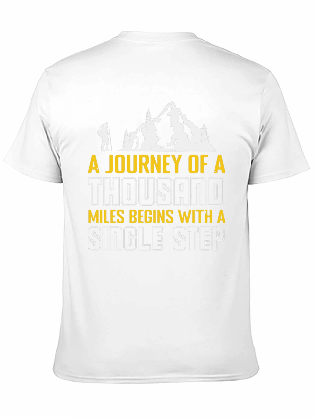 Motivational Hiking T-Shirt - Journey of a Thousand Miles