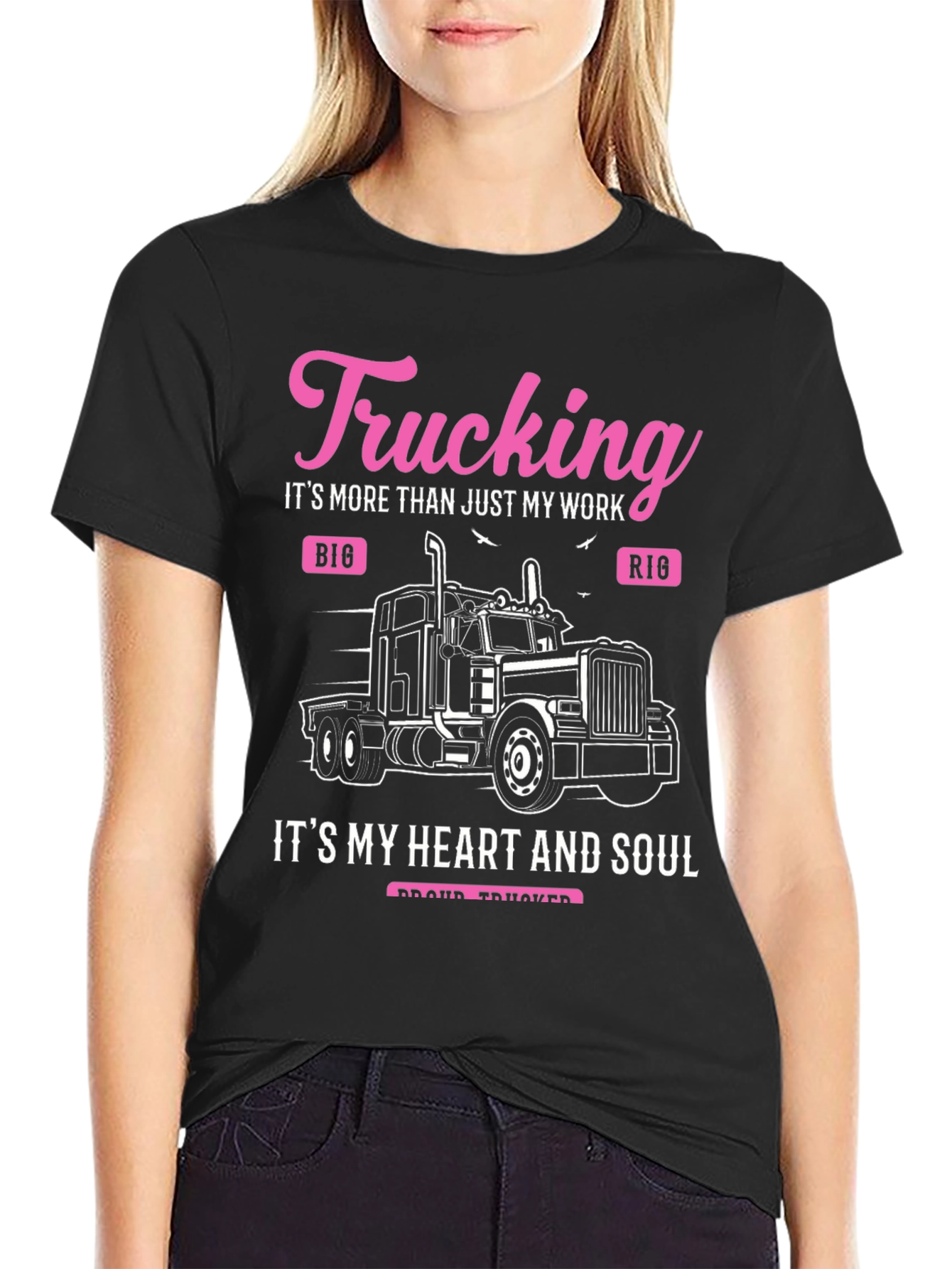 Trucking Heart & Soul Black T-Shirt
