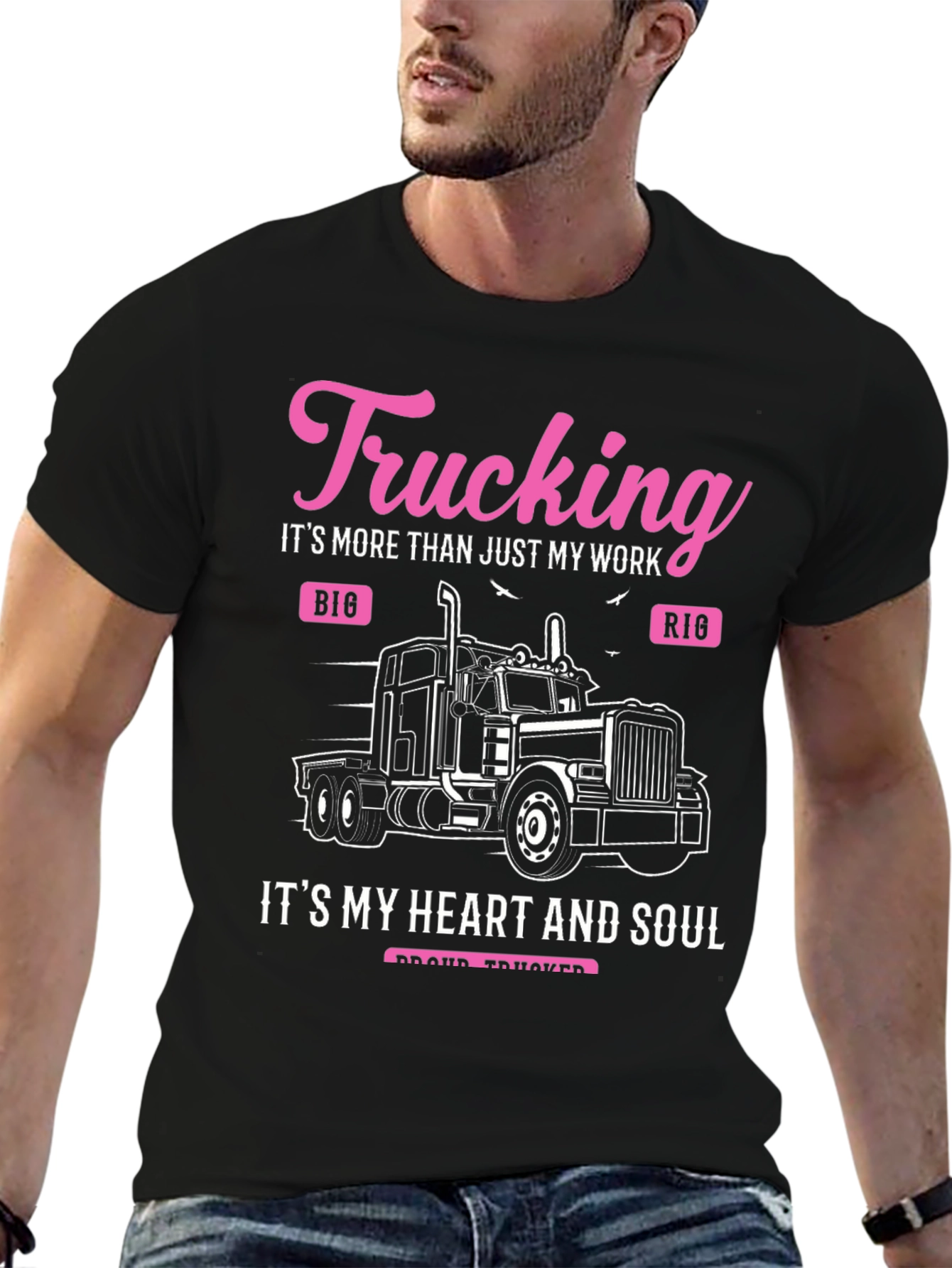 Trucking Heart & Soul Black T-Shirt