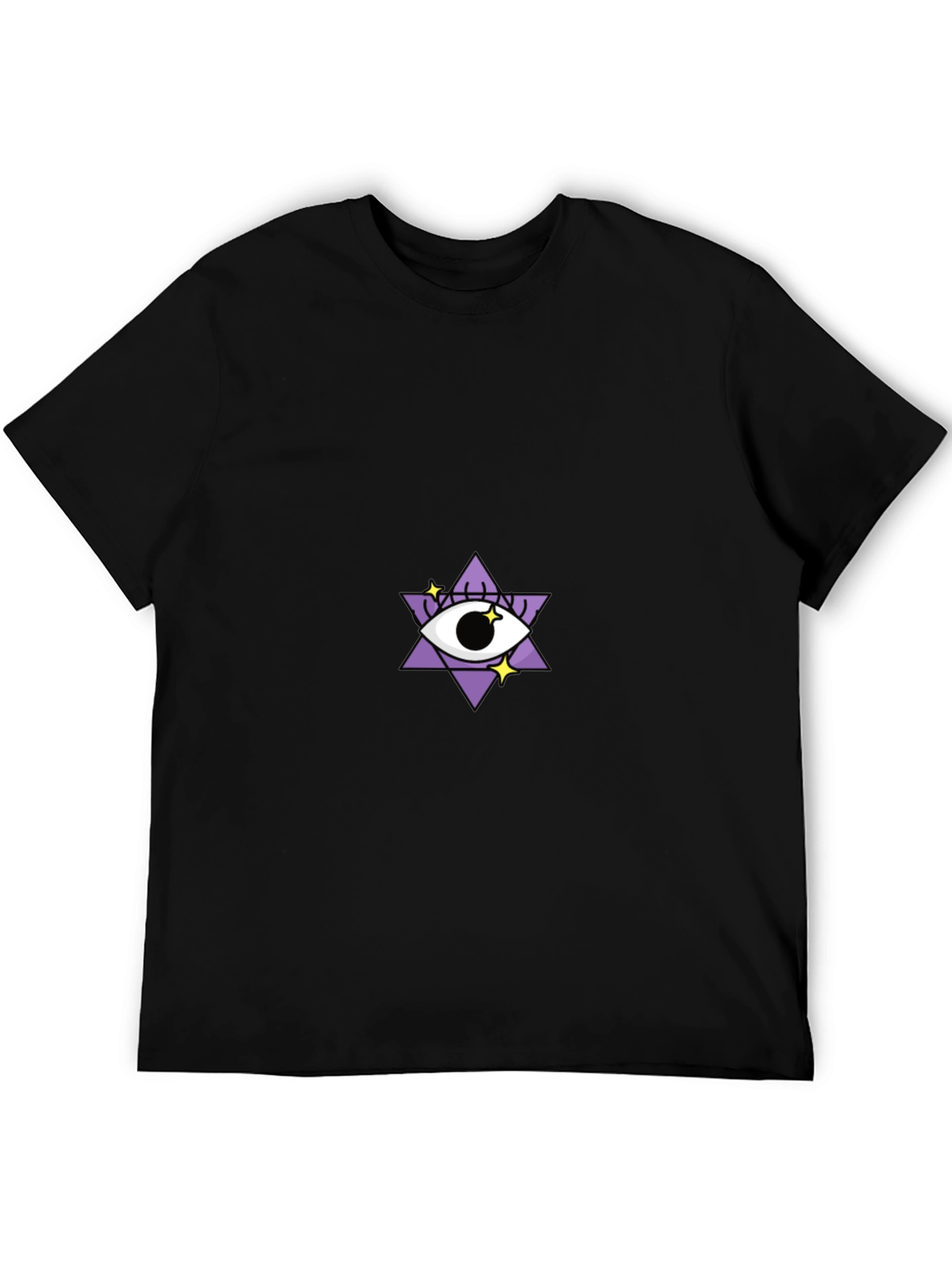 Eye Star Graphic Tee - Stylish Black T-Shirt