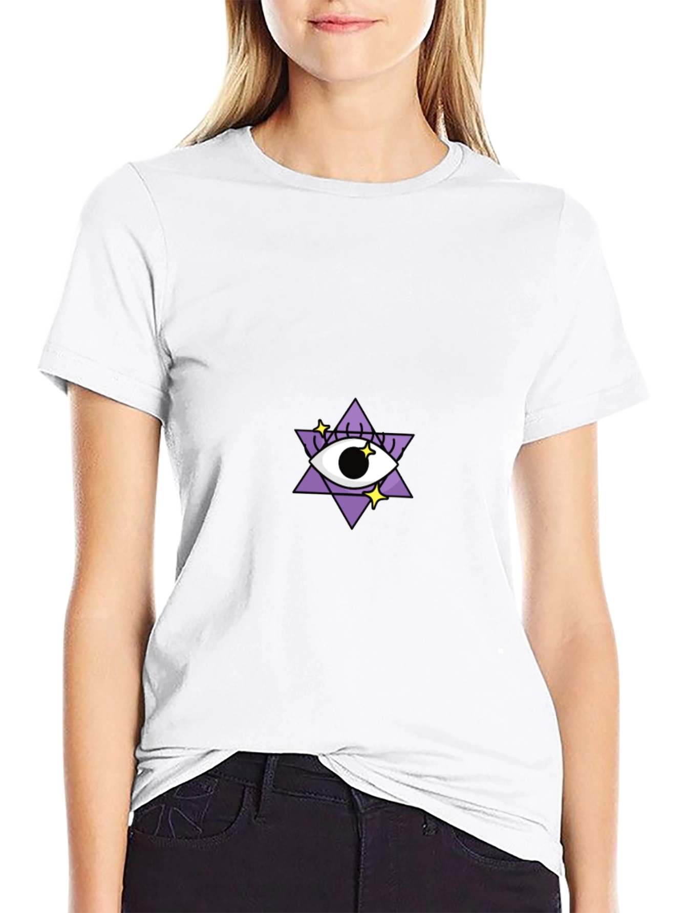 Eye Star Graphic Tee - Stylish Black T-Shirt