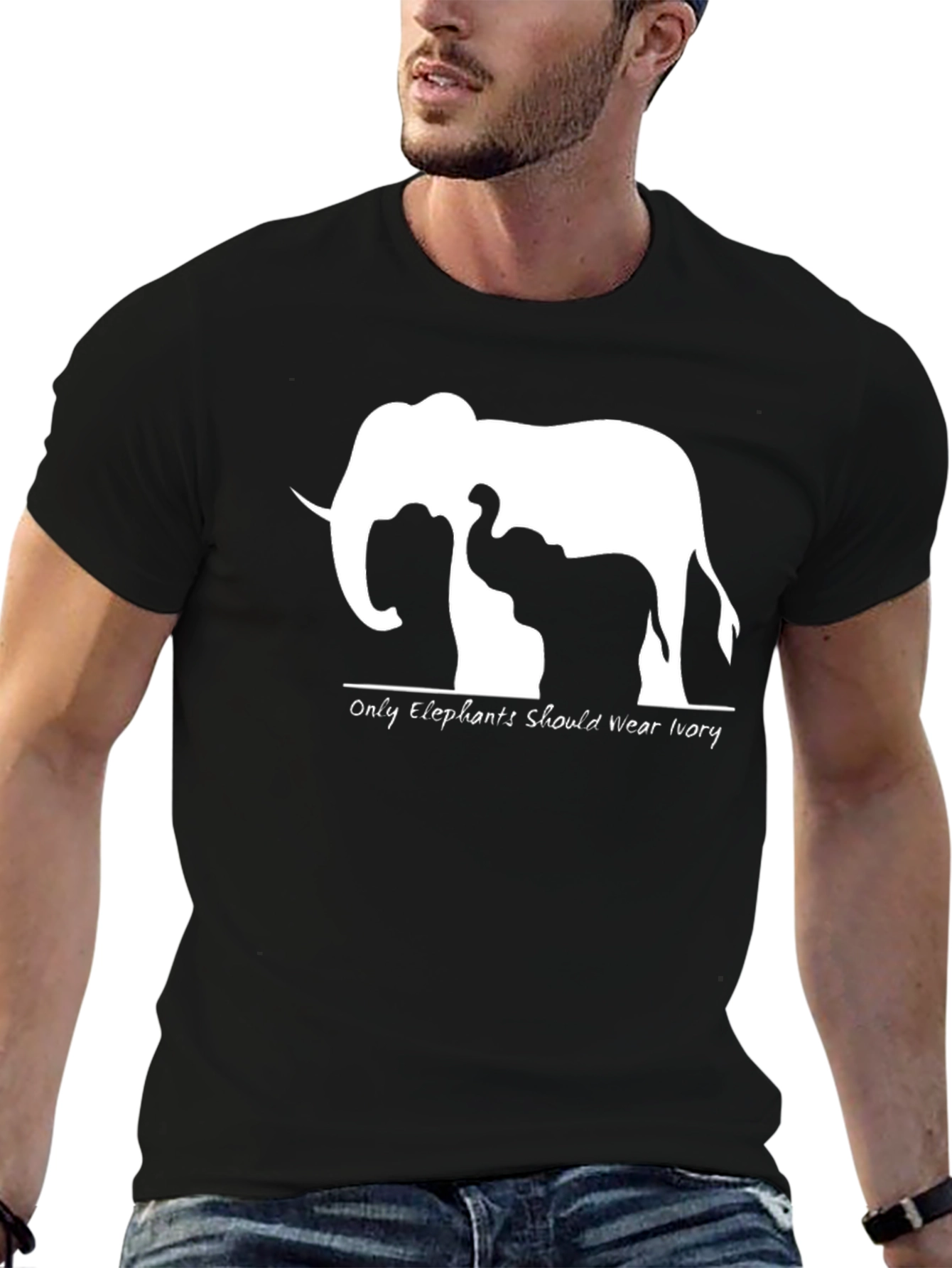 Elephant Ivory Graphic T-Shirt