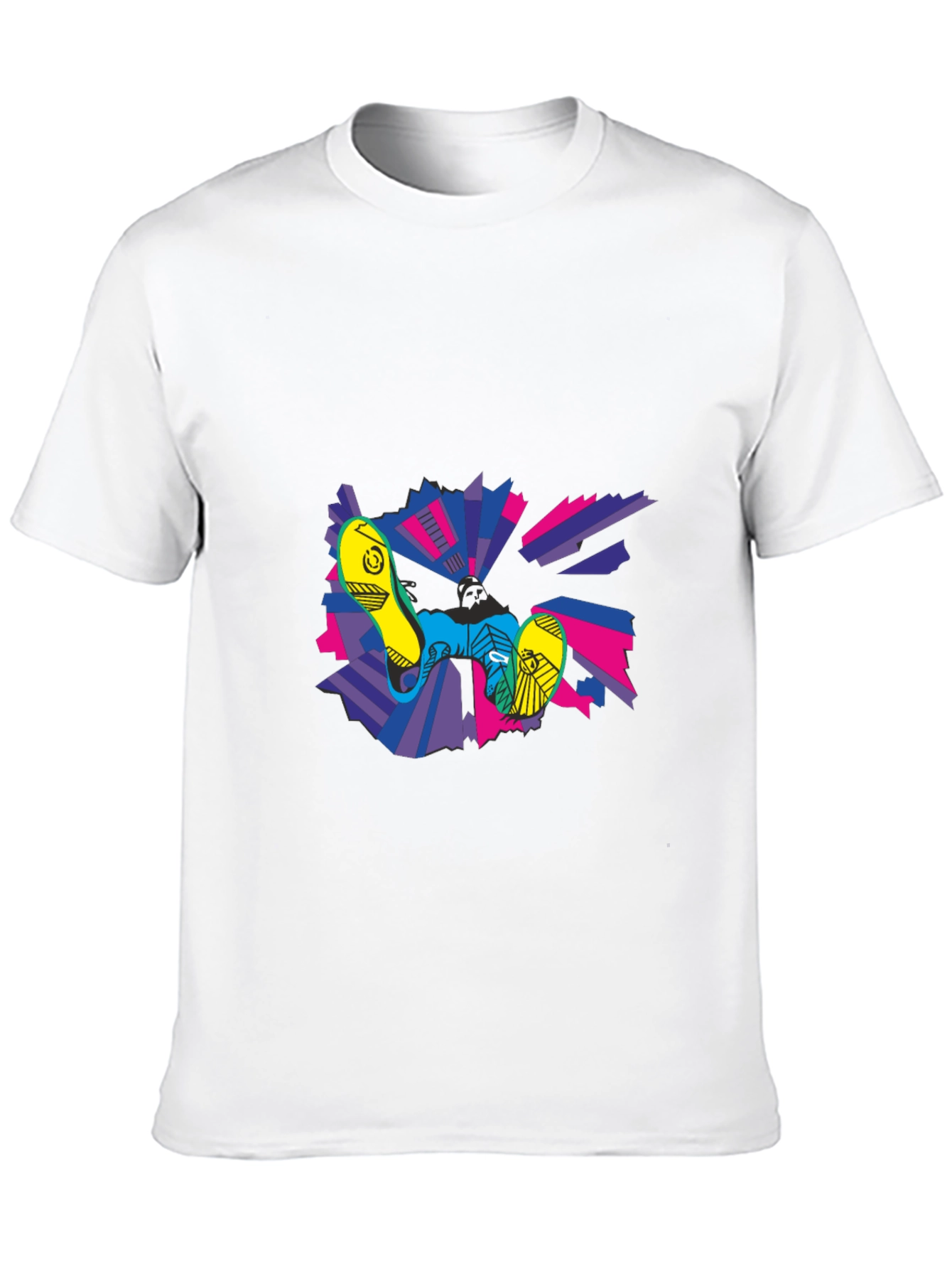 Abstract Graphic Print Crew Neck T-Shirt