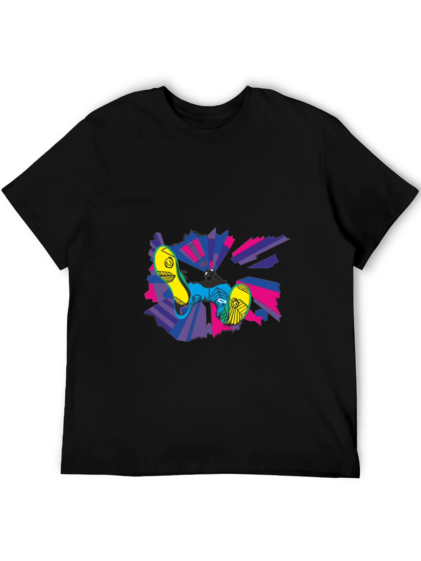 Abstract Graphic Print Crew Neck T-Shirt
