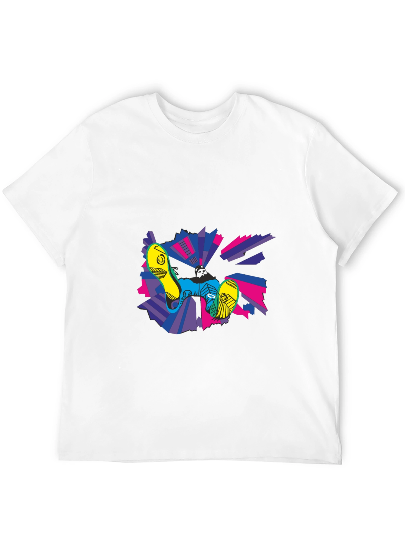 Abstract Graphic Print Crew Neck T-Shirt