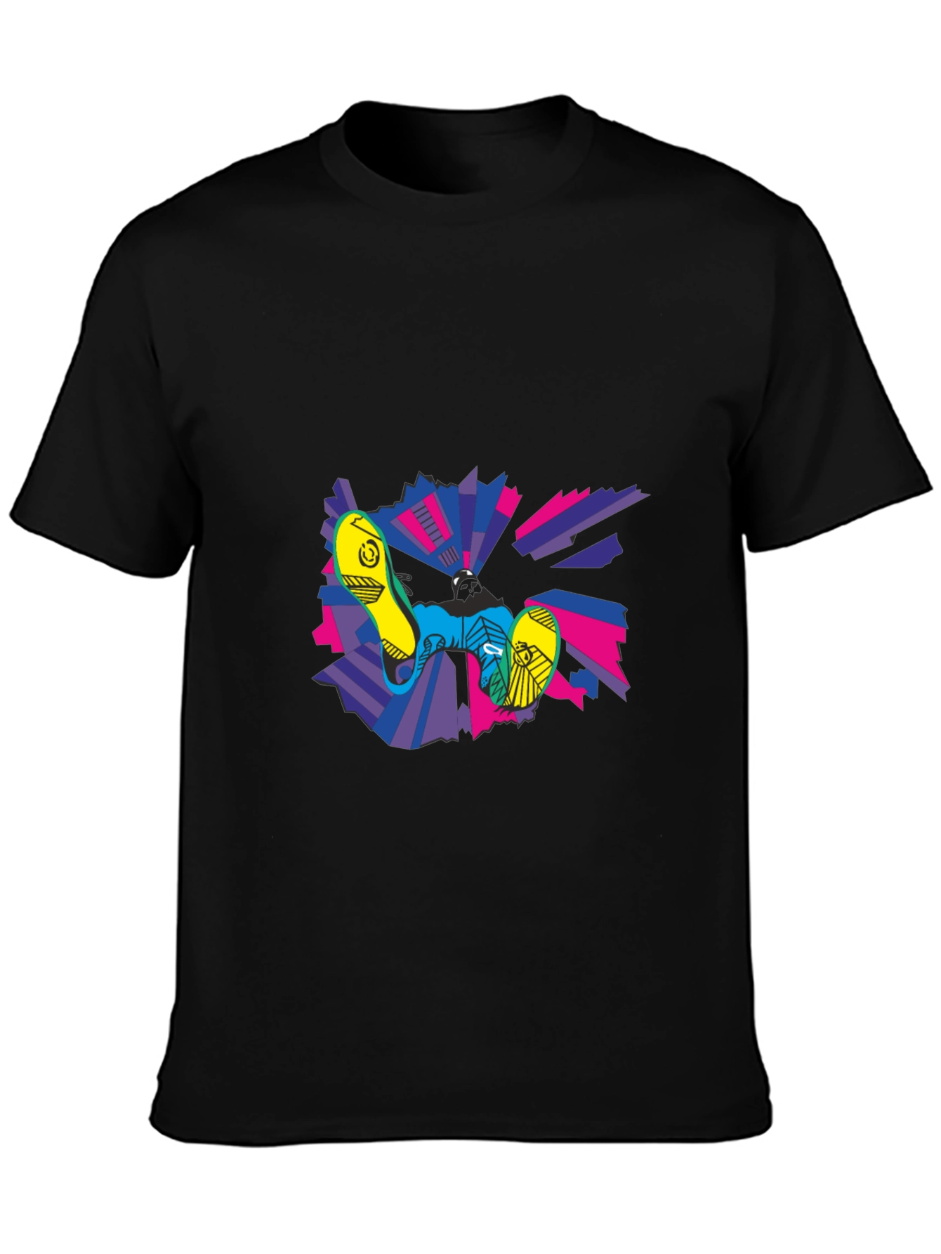 Abstract Graphic Print Crew Neck T-Shirt