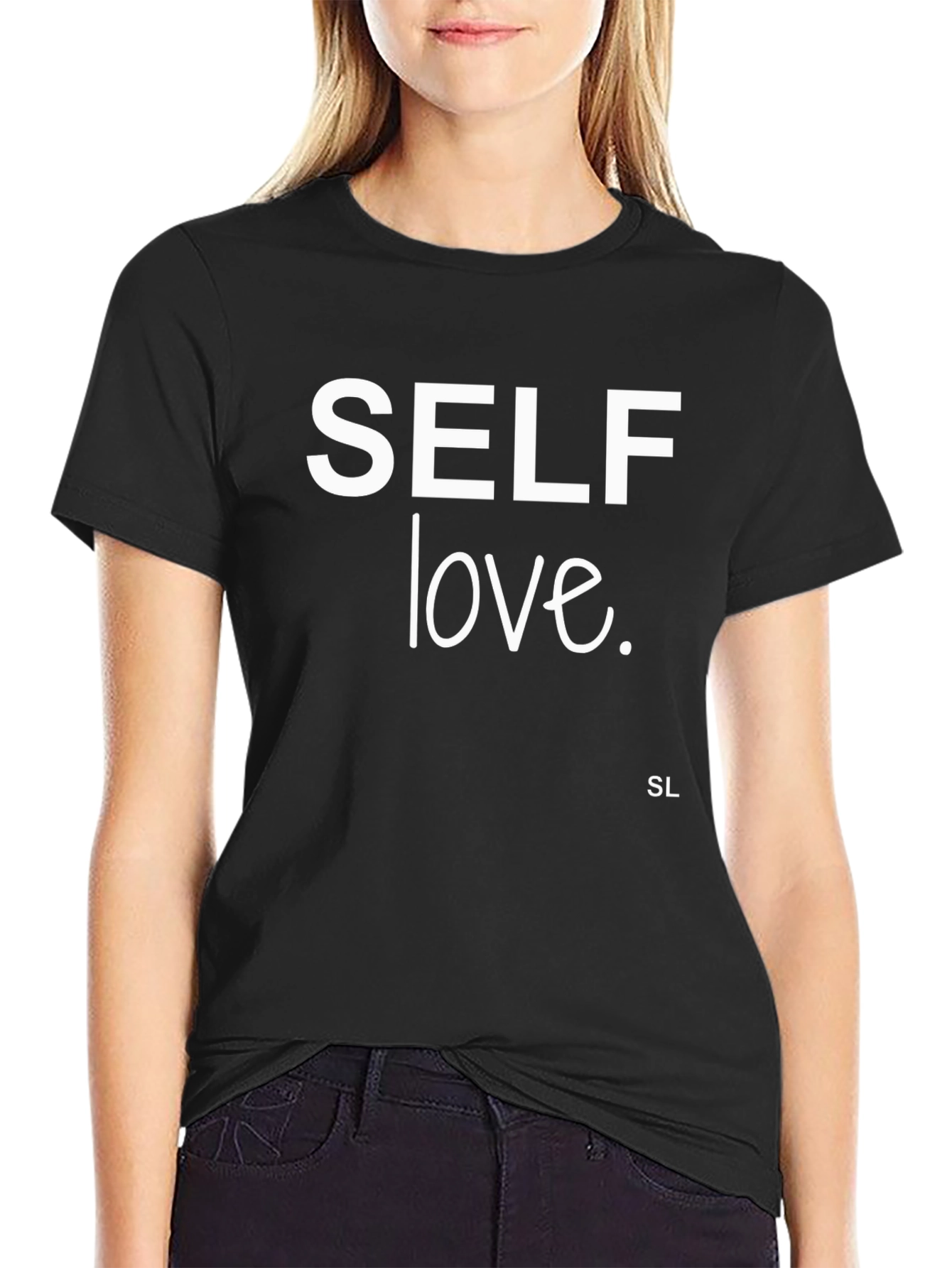 Self Love T-Shirt - Black Crew Neck