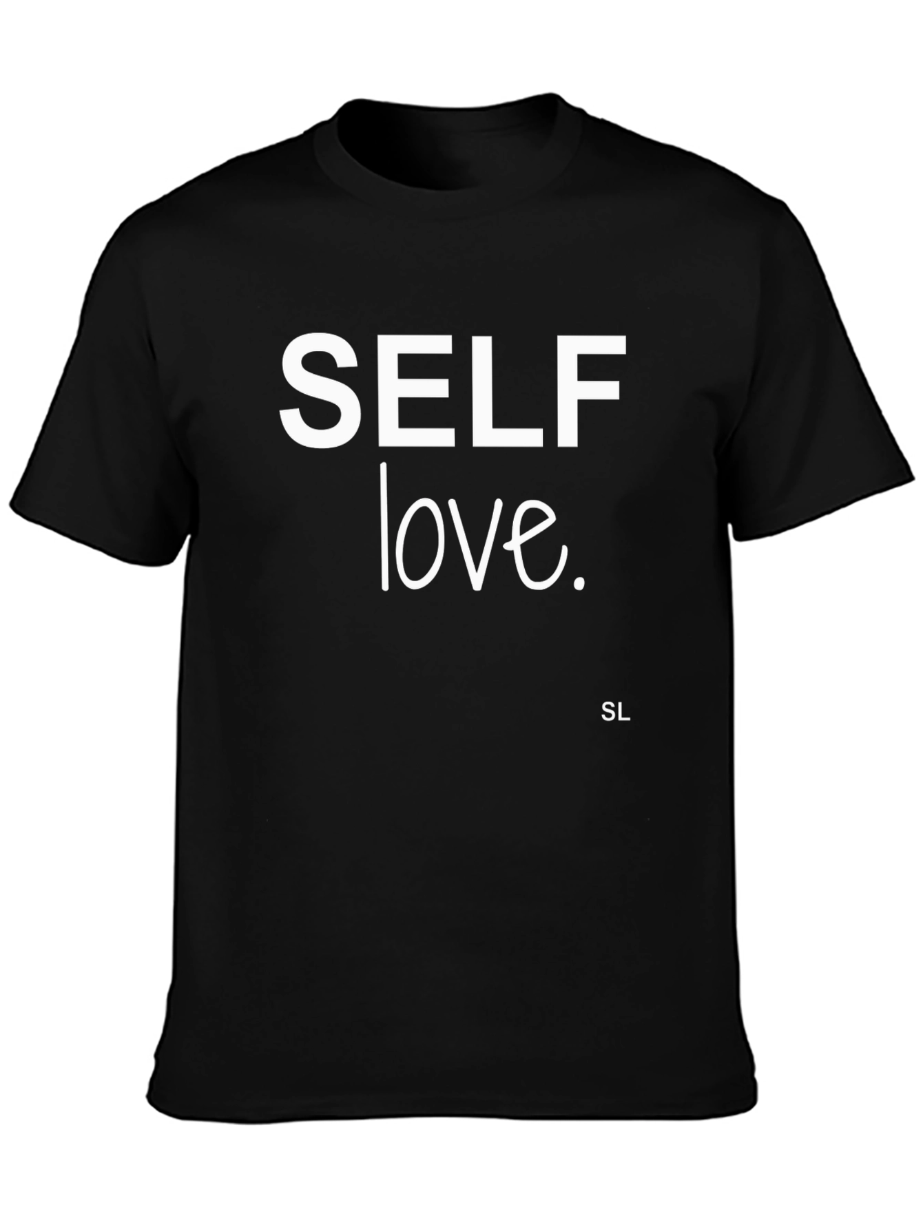 Self Love T-Shirt - Black Crew Neck