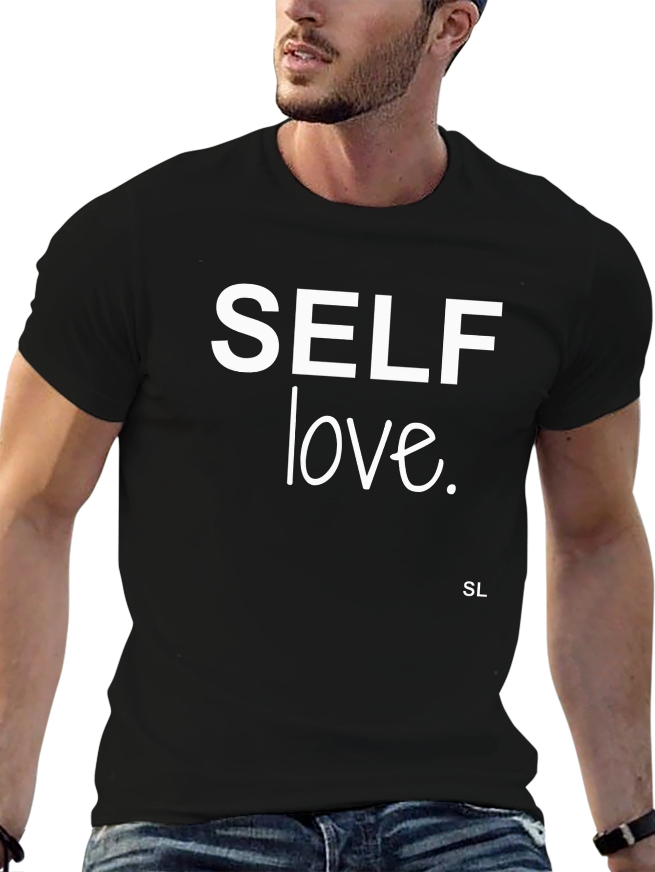 Self Love T-Shirt - Black Crew Neck