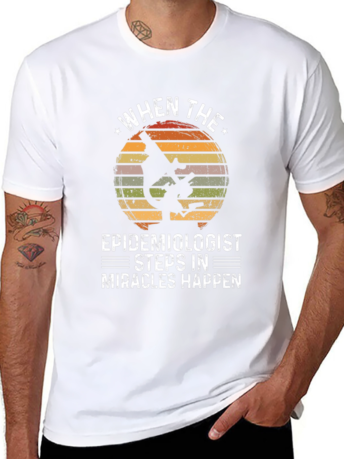 Epidemiologist Microscope T-Shirt - Miracles Happen