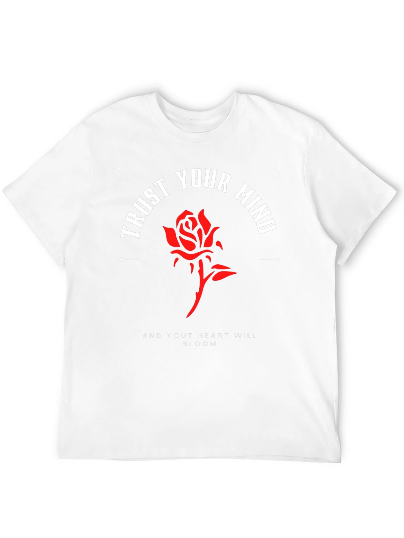 Trust Your Mind Rose Graphic Tee - Black