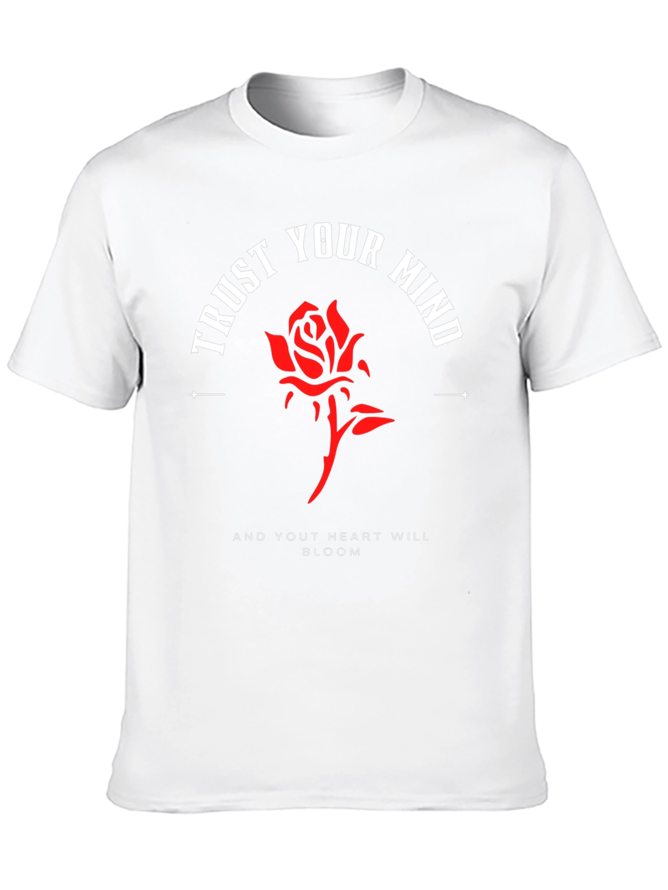 Trust Your Mind Rose Graphic Tee - Black