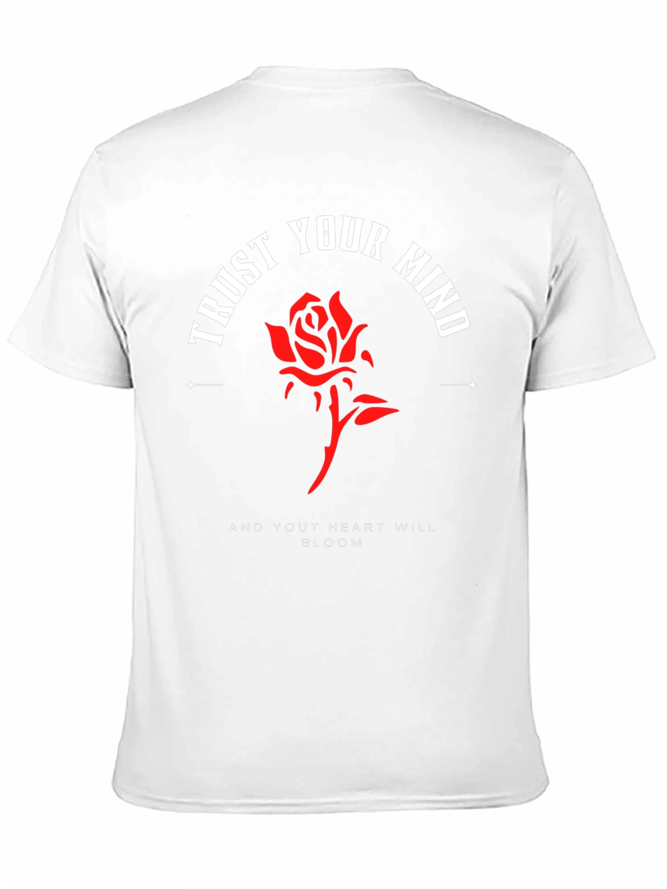 Trust Your Mind Rose Graphic Tee - Black