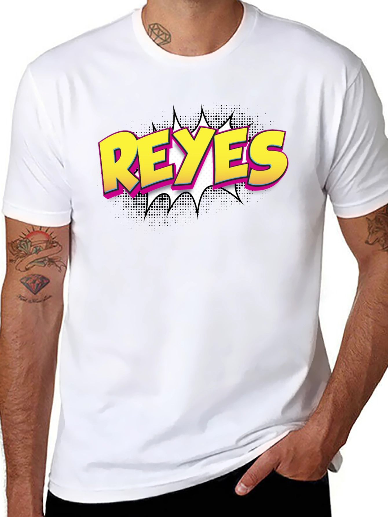 Reyes Comic Style Black T-Shirt