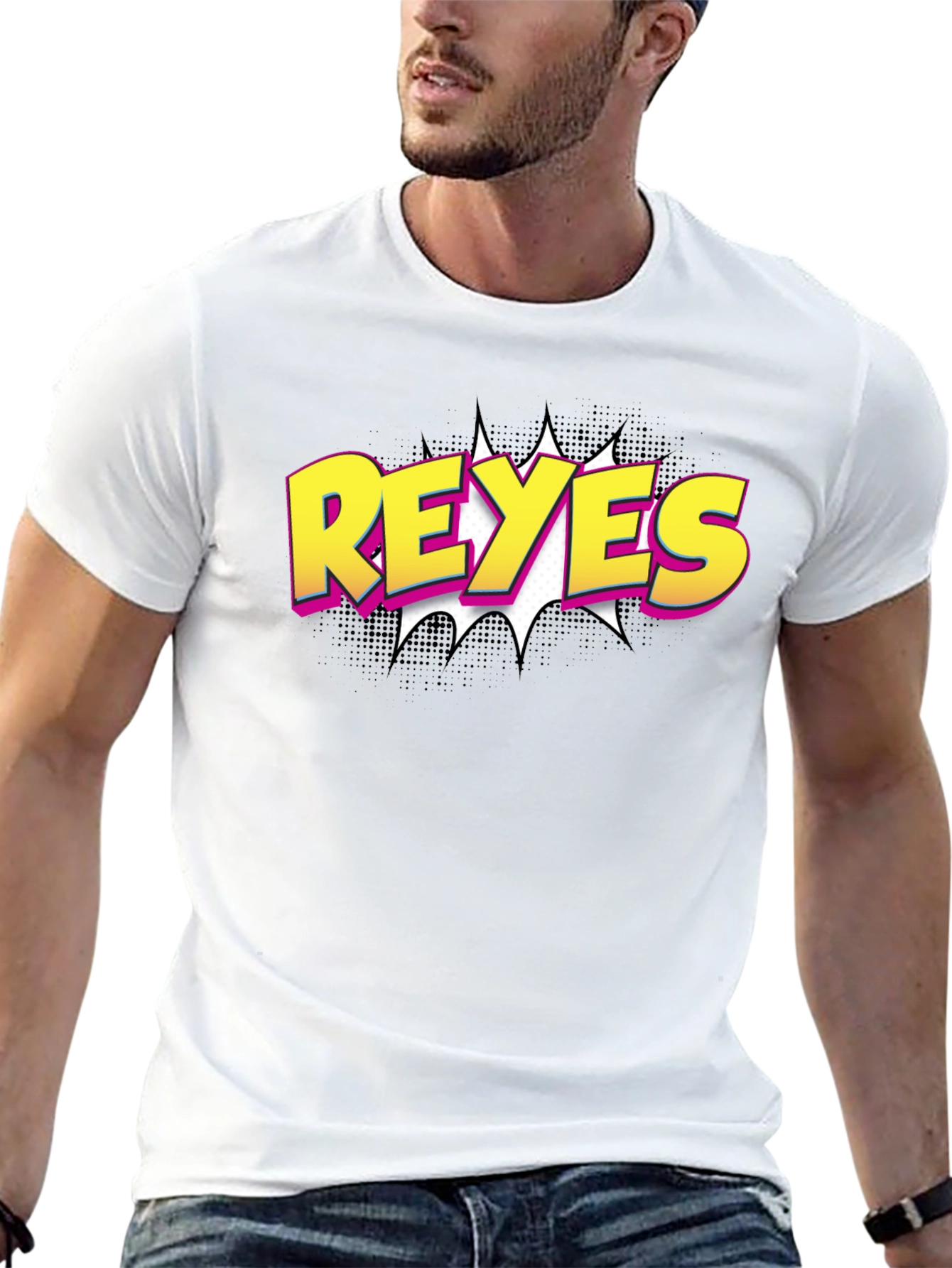 Reyes Comic Style Black T-Shirt