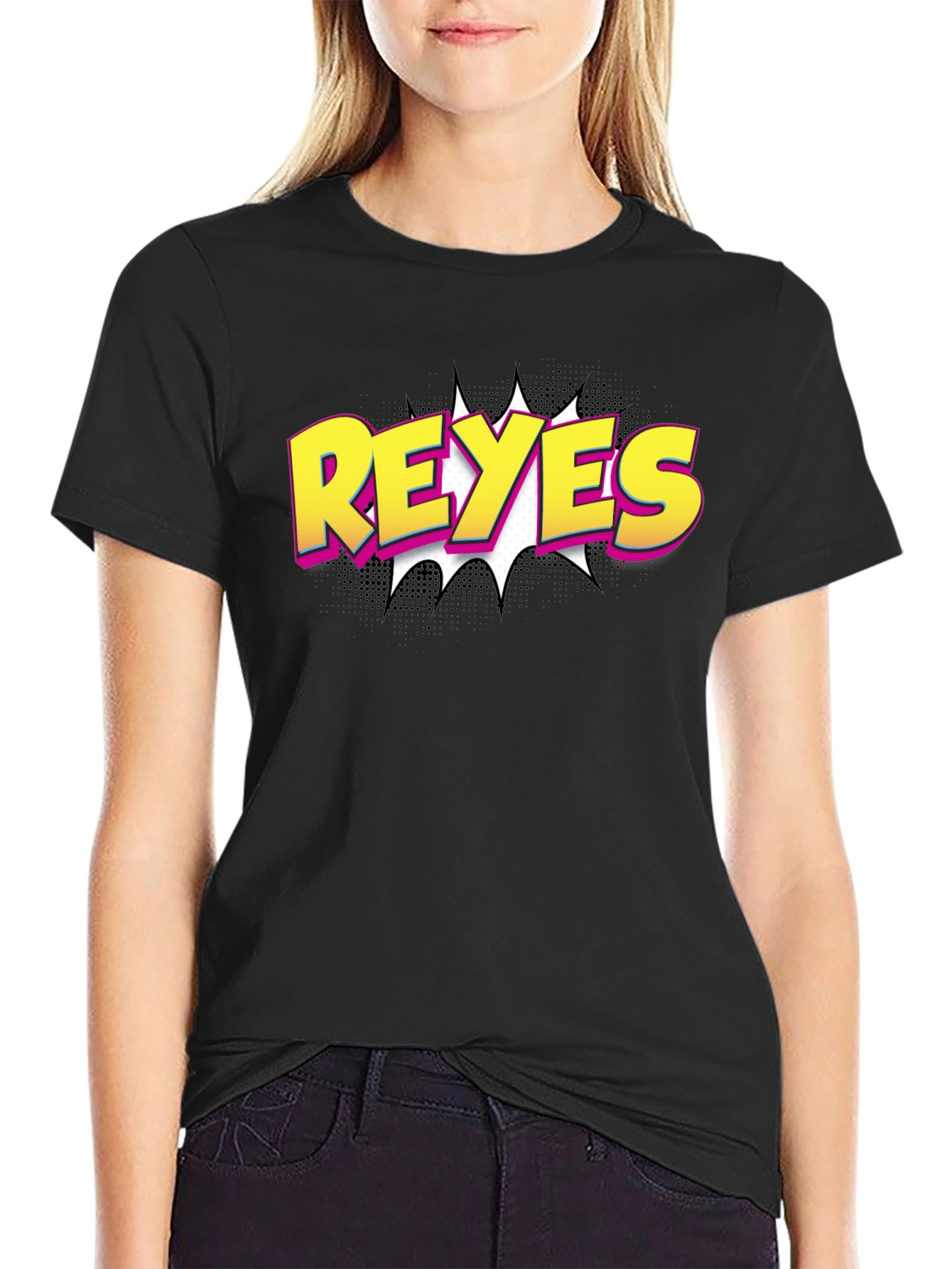 Reyes Comic Style Black T-Shirt