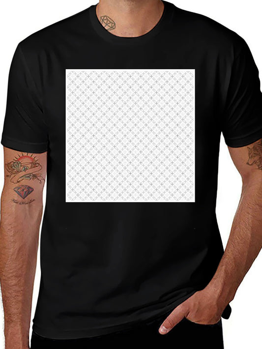 Geometric Print Black Tee