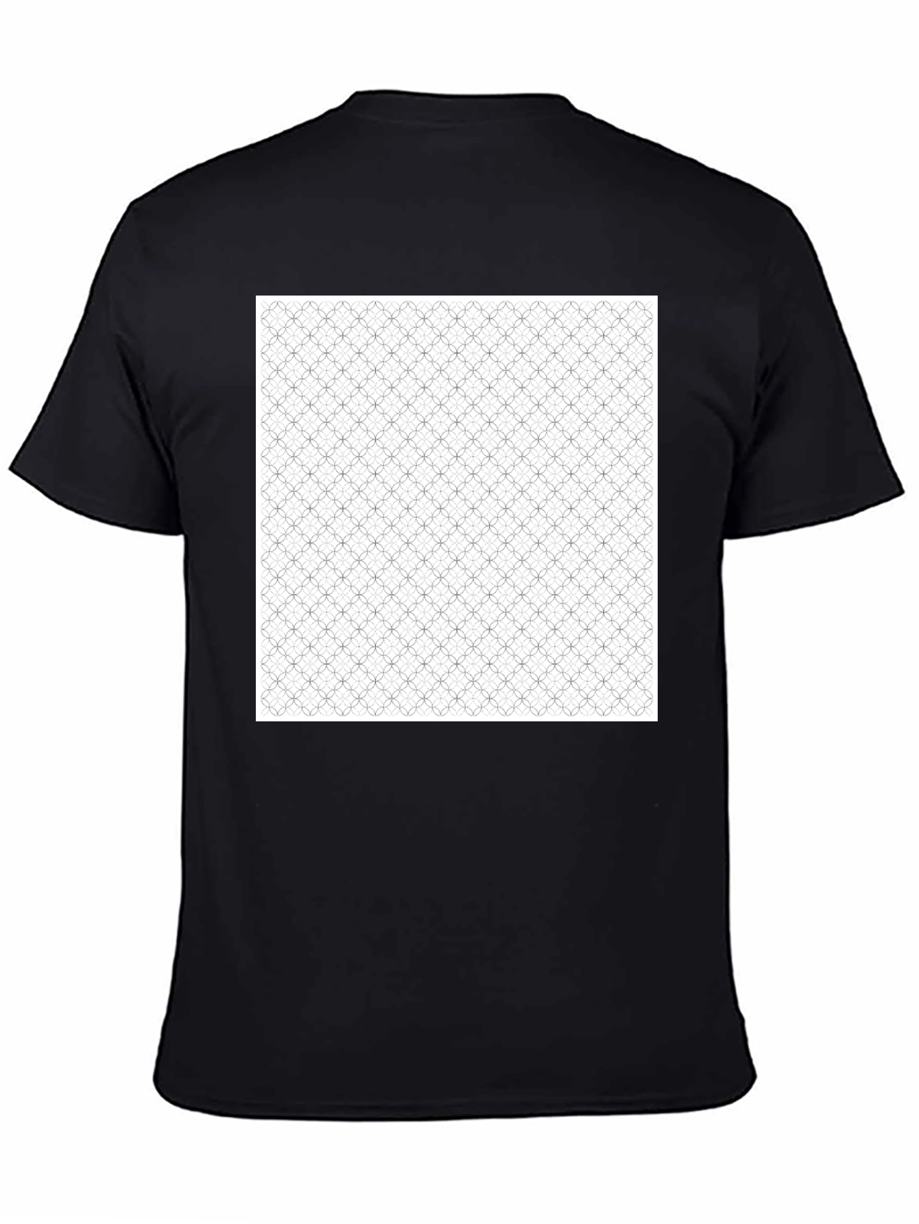 Geometric Print Black Tee