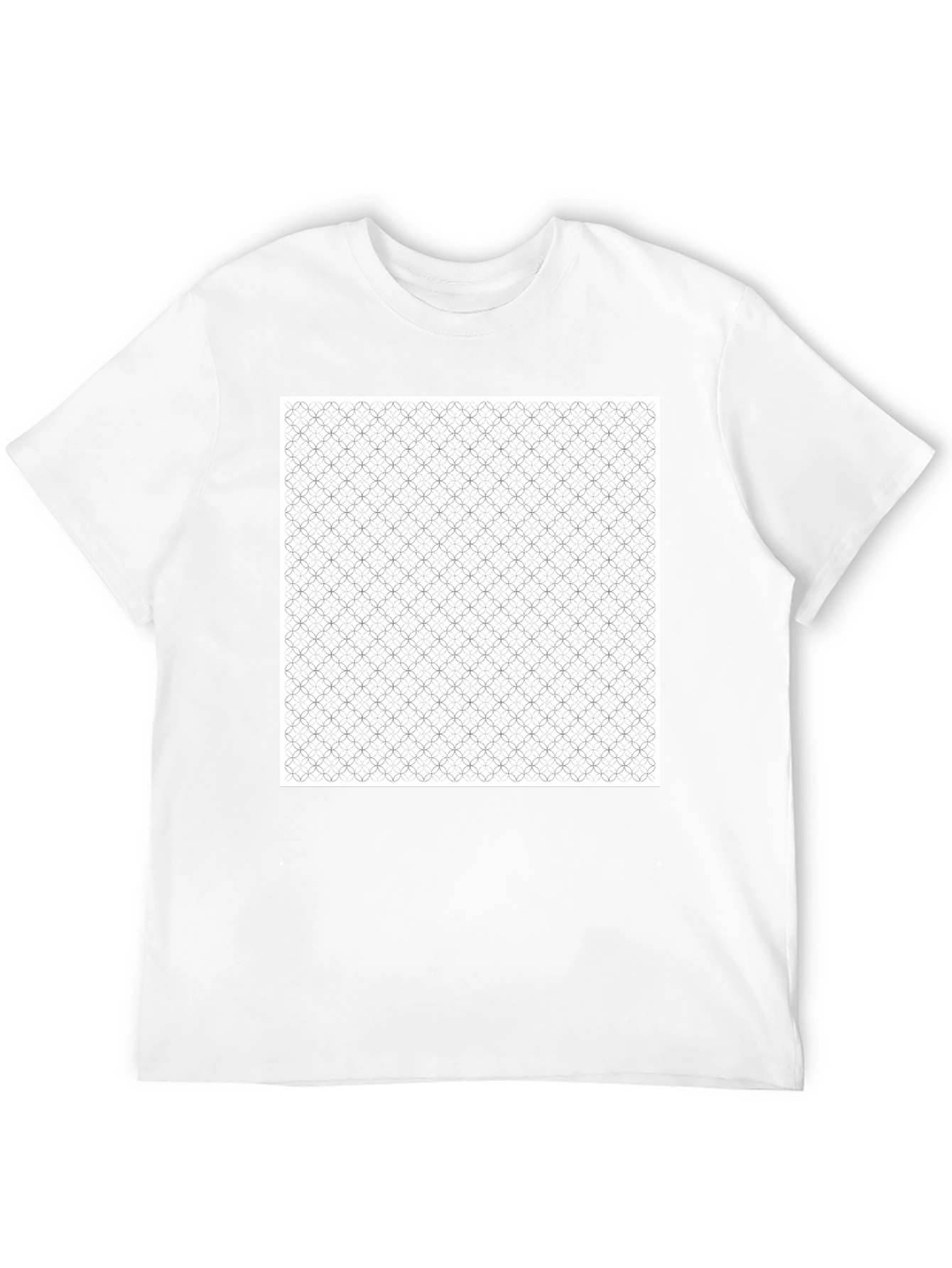 Geometric Print Black Tee