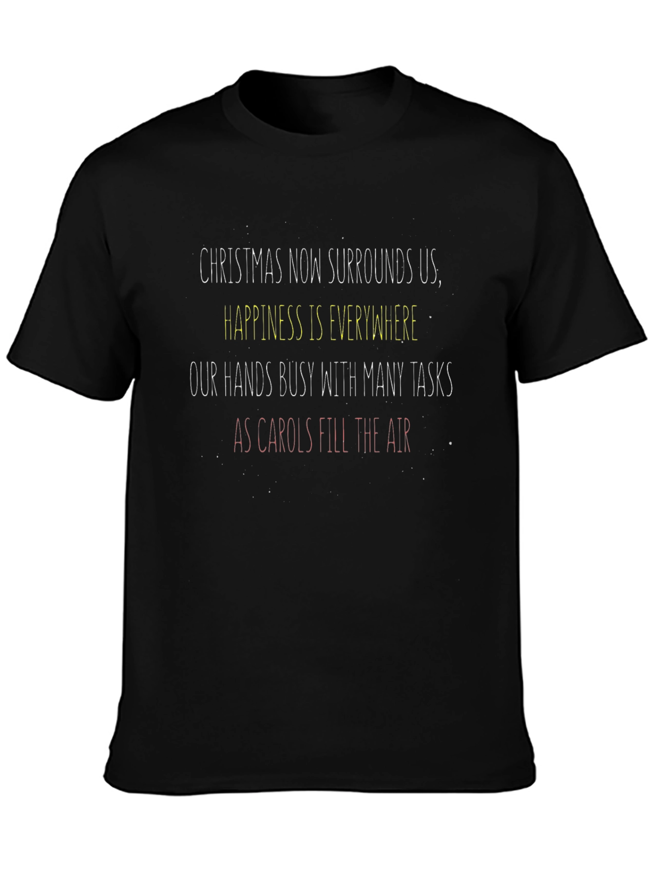 Festive Holiday T-Shirt: Christmas Carols Graphic Tee