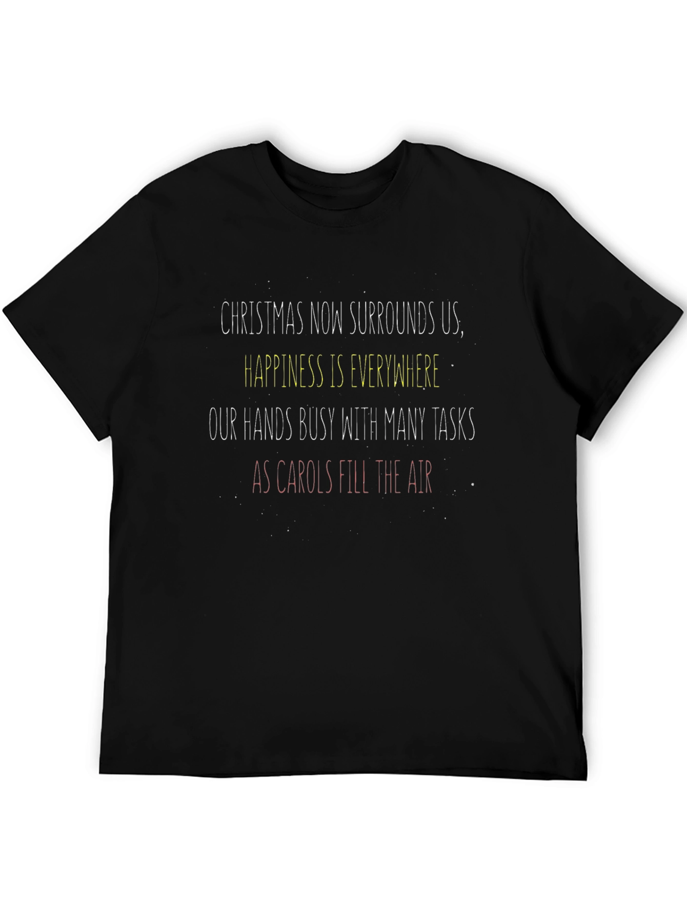 Festive Holiday T-Shirt: Christmas Carols Graphic Tee