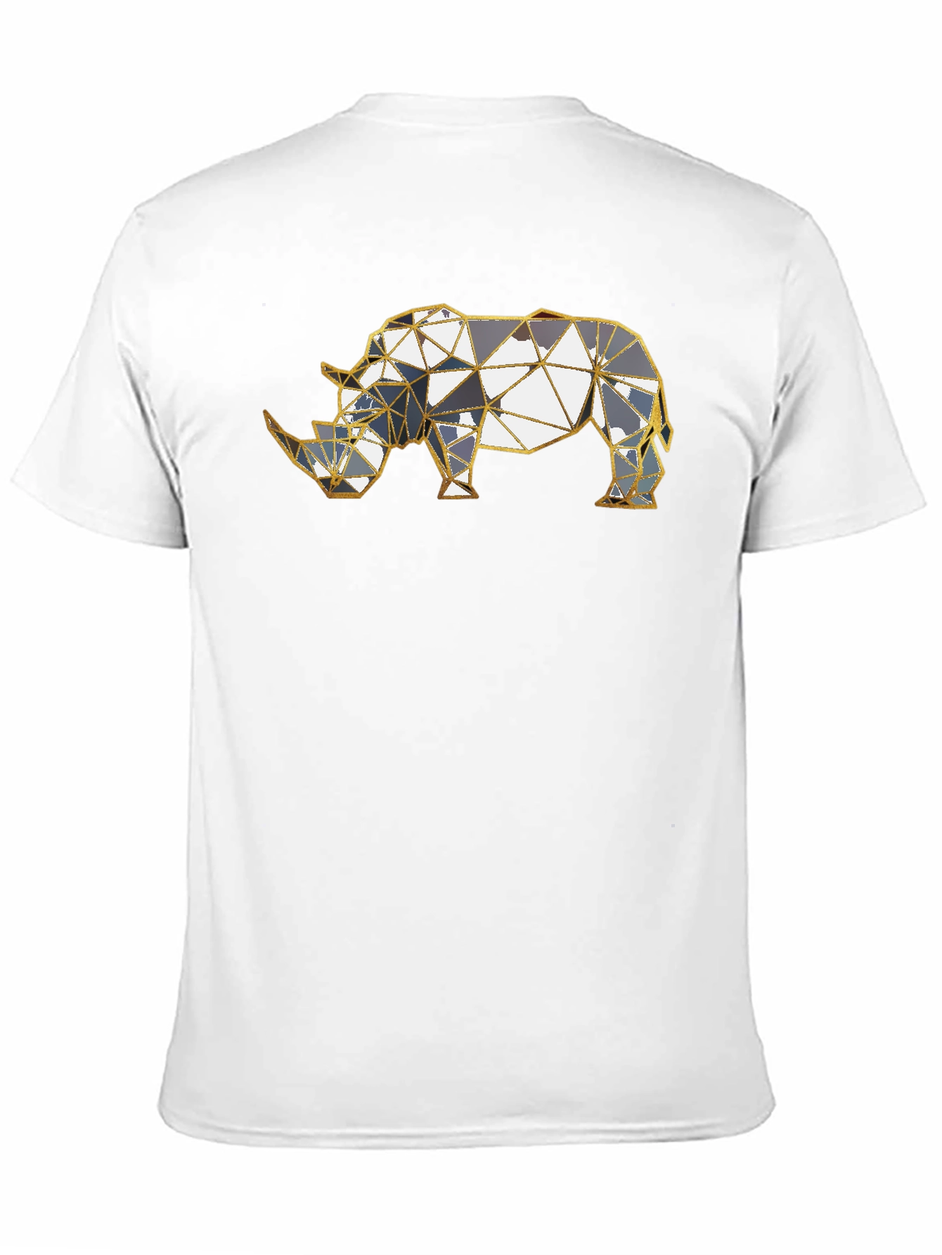 Geometric Rhino Graphic Tee - Modern Style