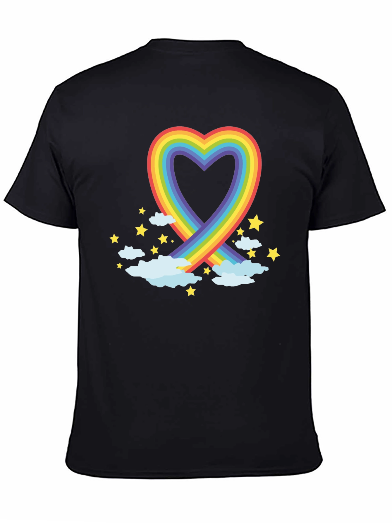 Rainbow Heart Graphic Tee - Soft Cotton Blend