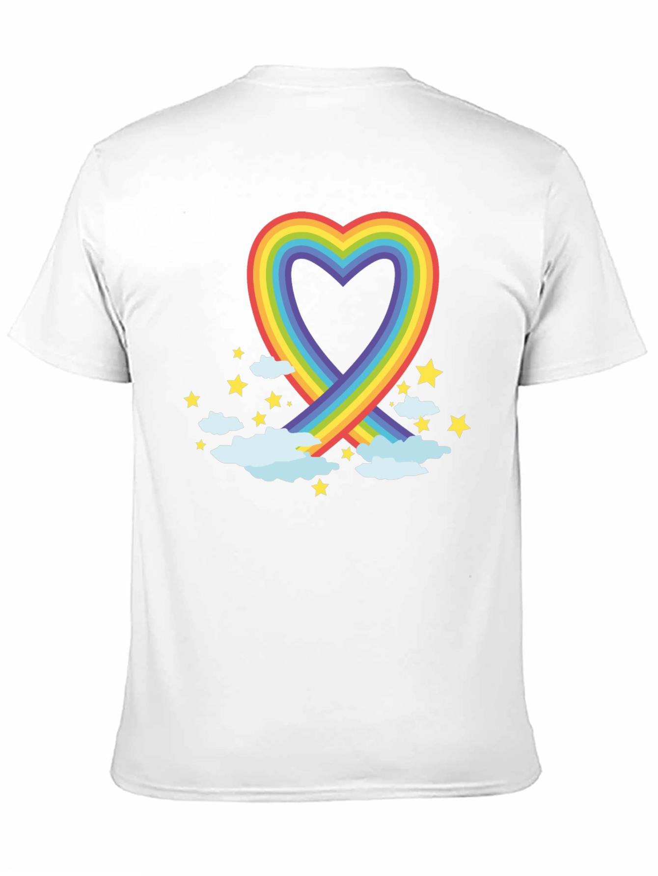 Rainbow Heart Graphic Tee - Soft Cotton Blend