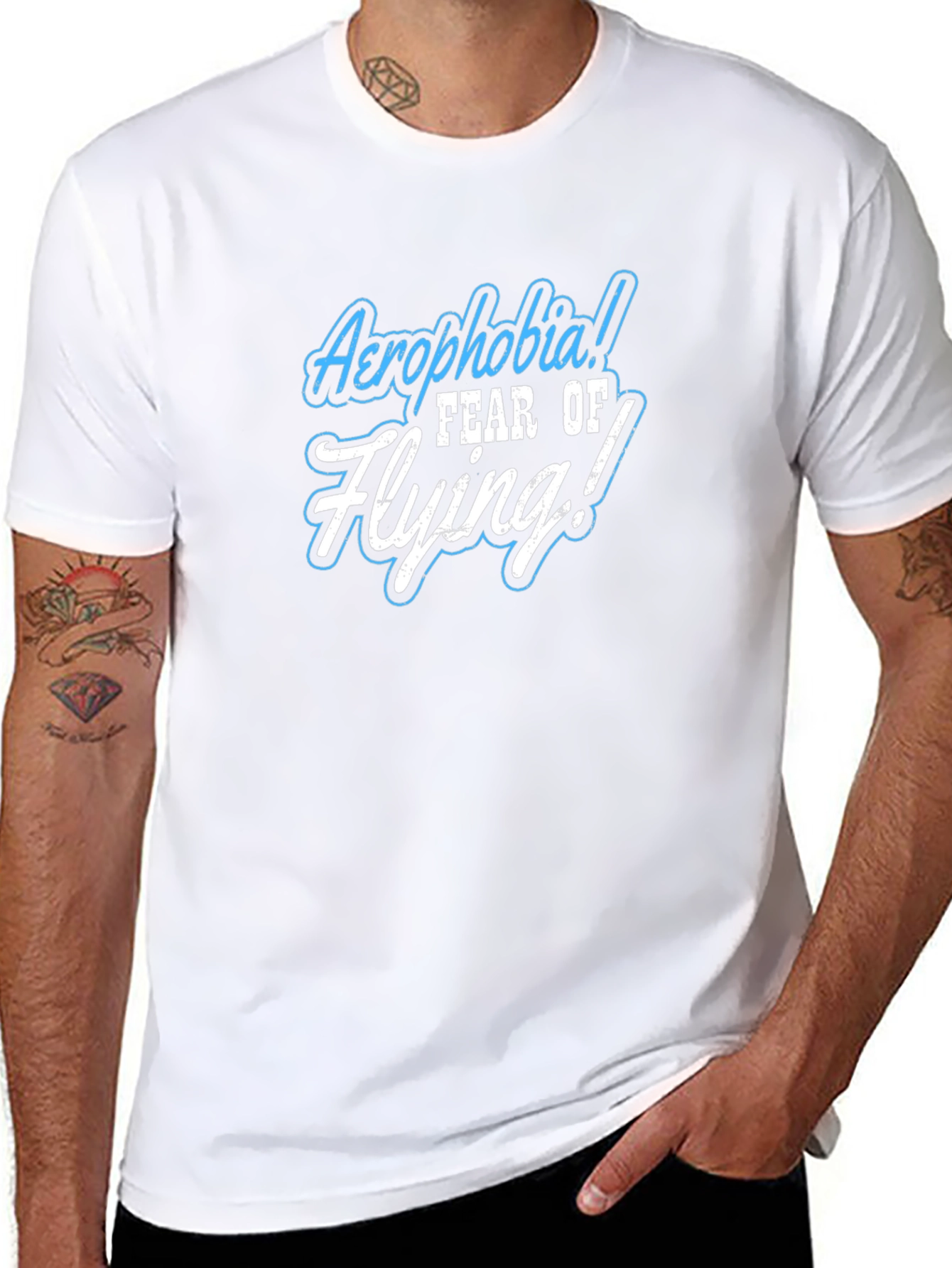 Aerophobia Fear Of Flying Black T-Shirt