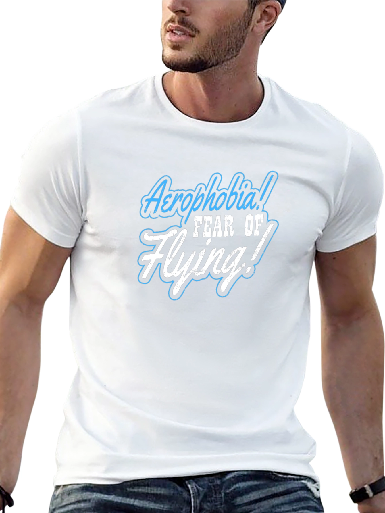 Aerophobia Fear Of Flying Black T-Shirt