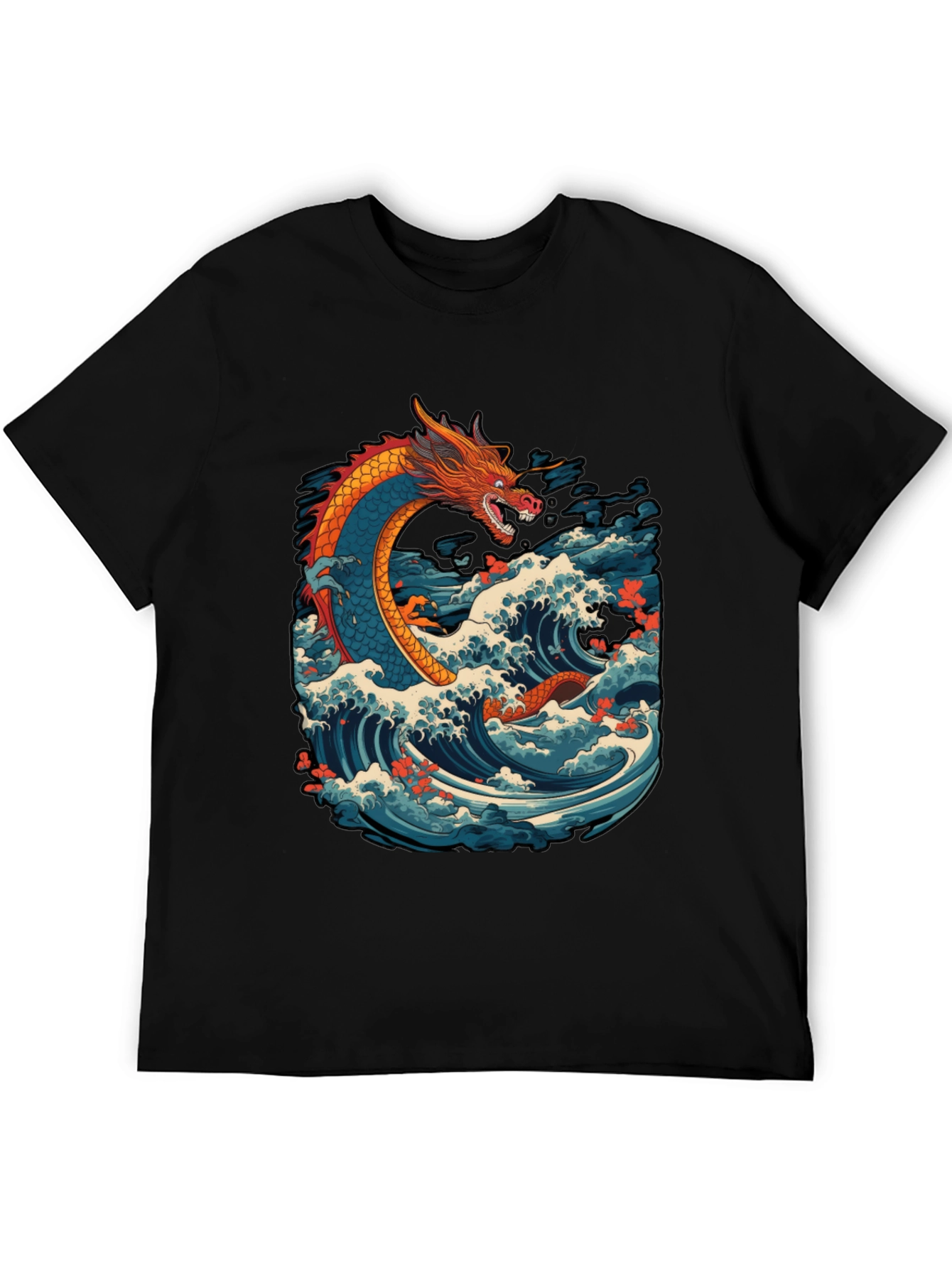 Dragon Wave T-Shirt - Artistic Graphic Tee