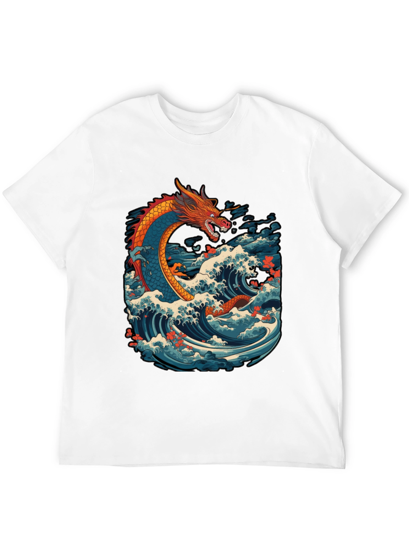 Dragon Wave T-Shirt - Artistic Graphic Tee