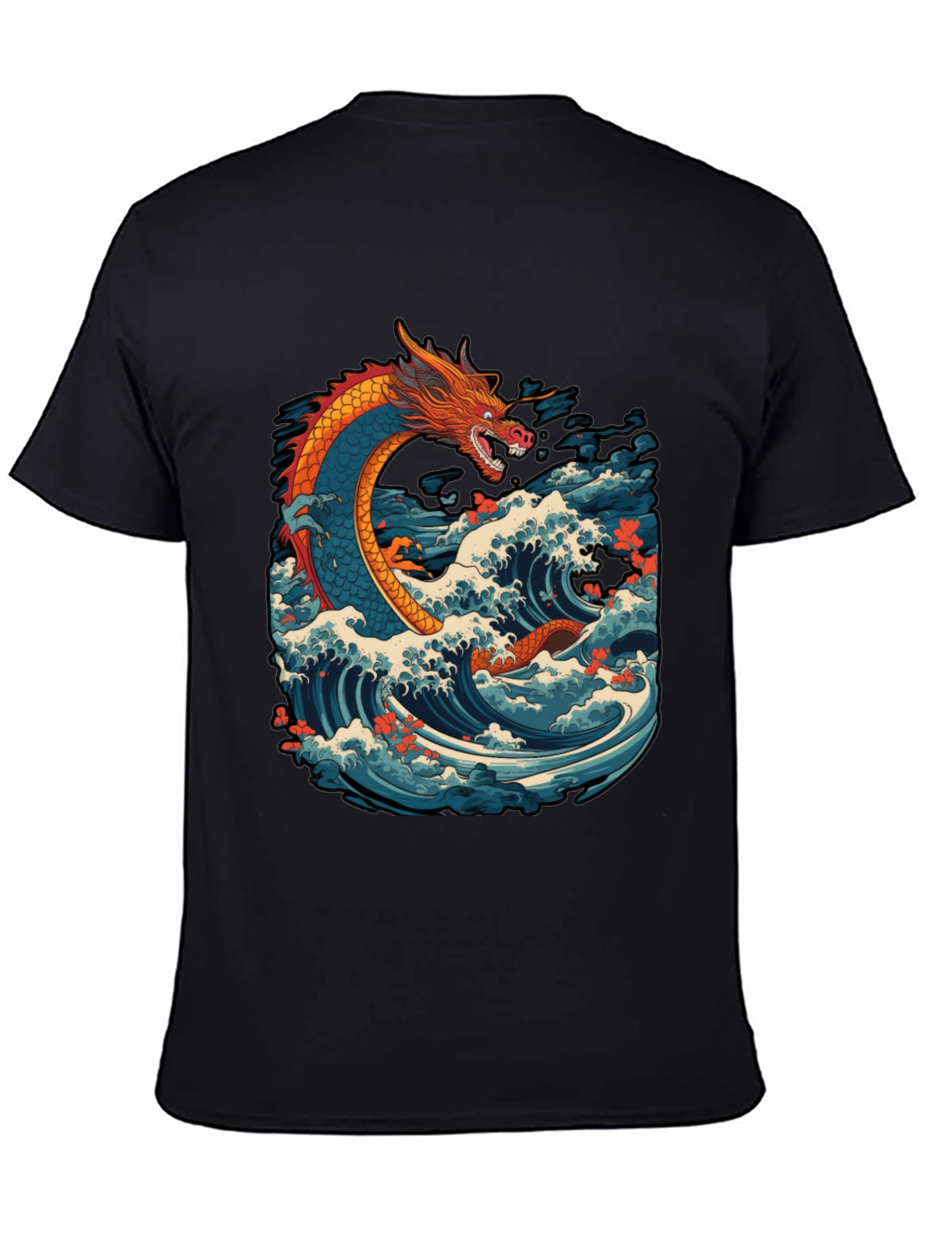 Dragon Wave T-Shirt - Artistic Graphic Tee