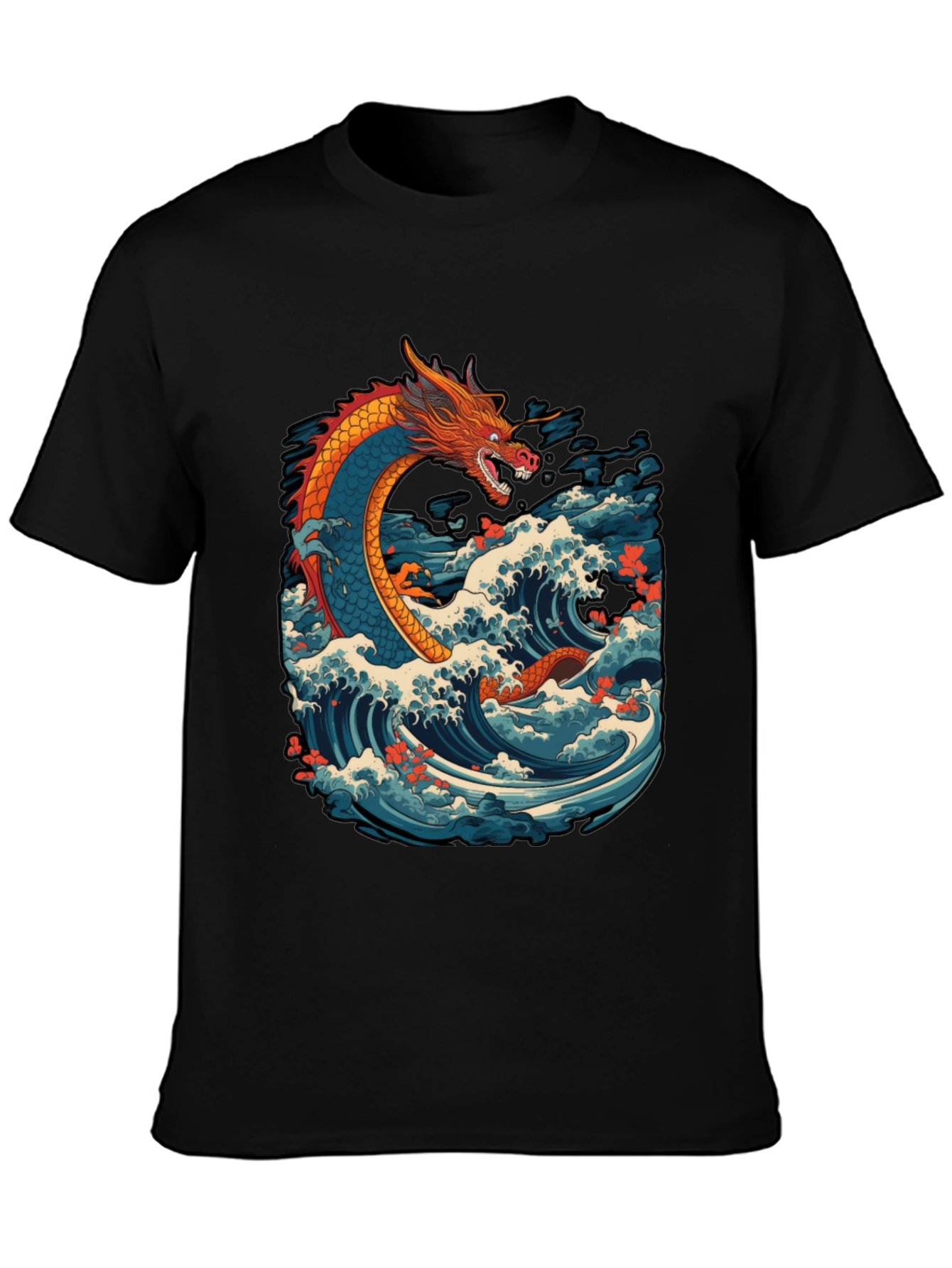 Dragon Wave T-Shirt - Artistic Graphic Tee