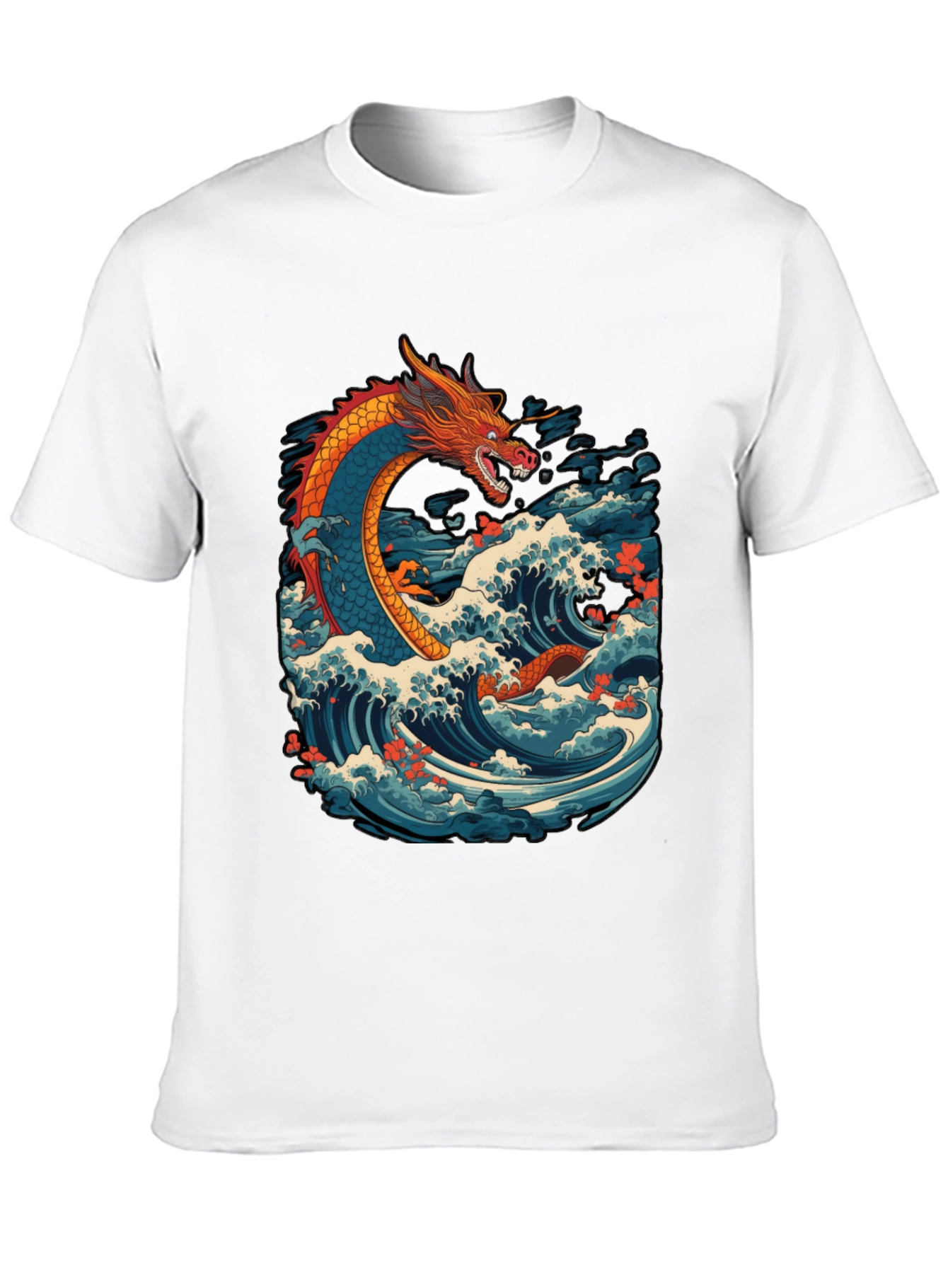 Dragon Wave T-Shirt - Artistic Graphic Tee