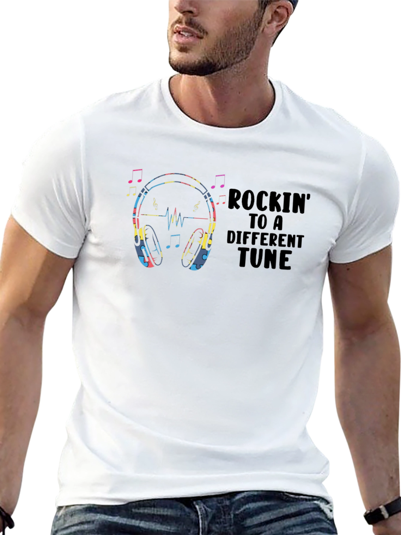 Rockin to a Different Tune Graphic T-Shirt