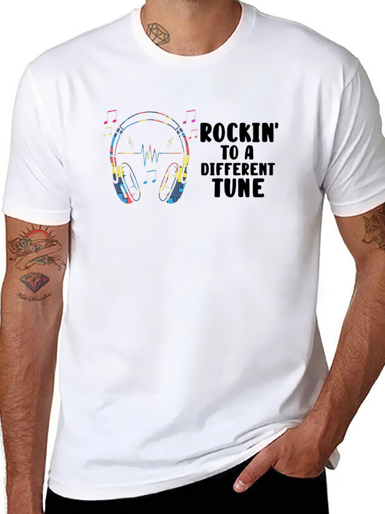 Rockin to a Different Tune Graphic T-Shirt