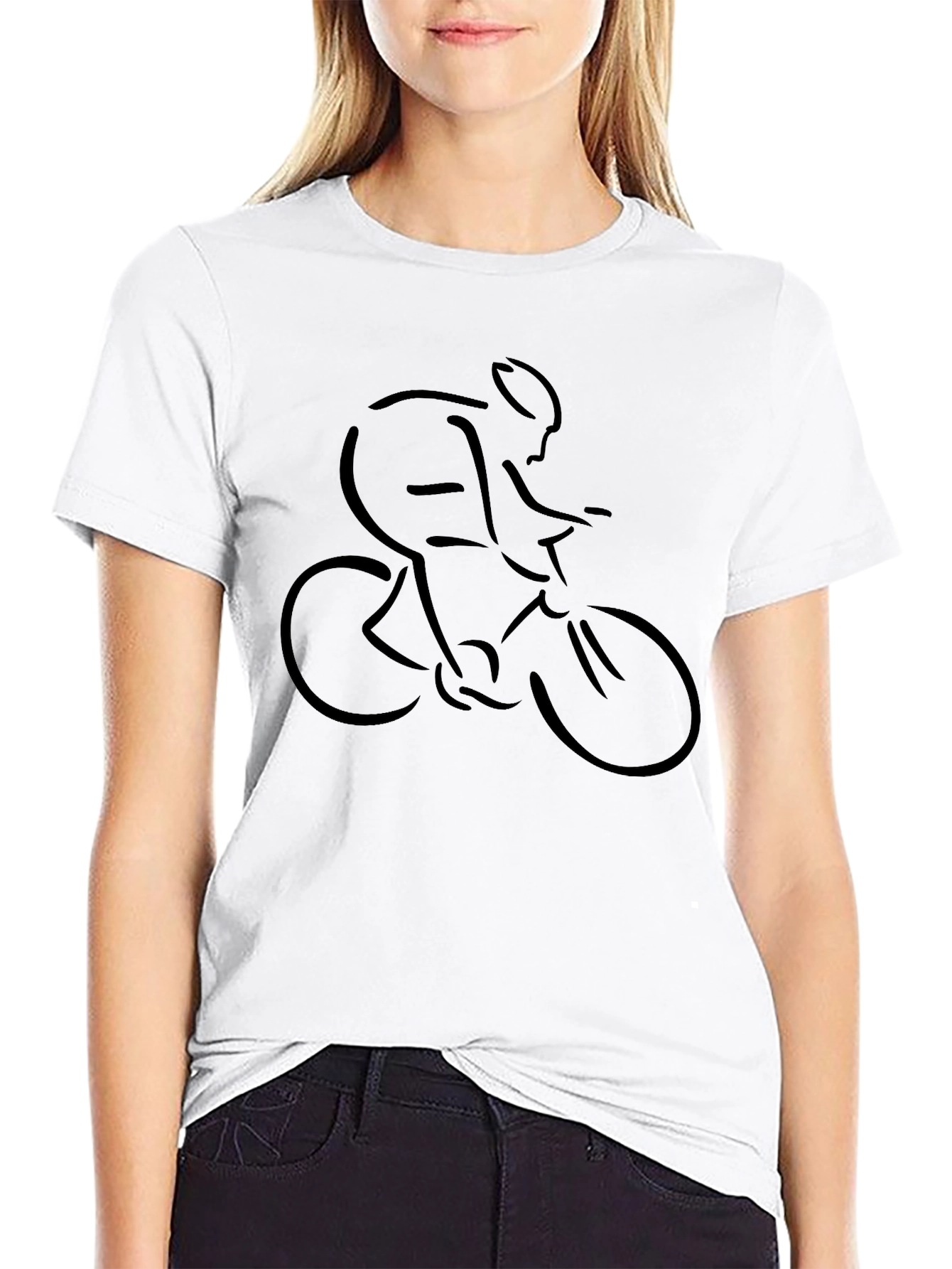 Biker Graphic Tee - Mens Black Casual T-Shirt