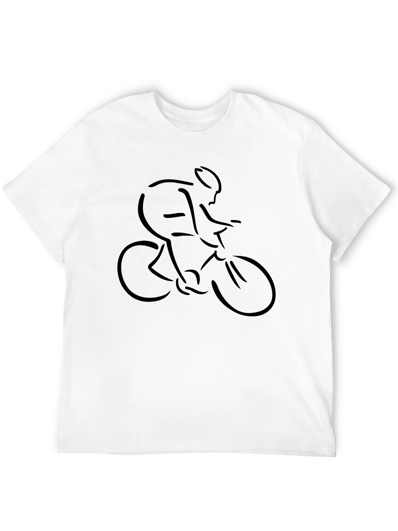 Biker Graphic Tee - Mens Black Casual T-Shirt
