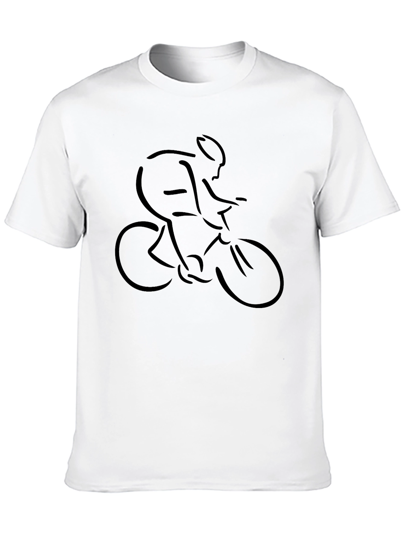 Biker Graphic Tee - Mens Black Casual T-Shirt
