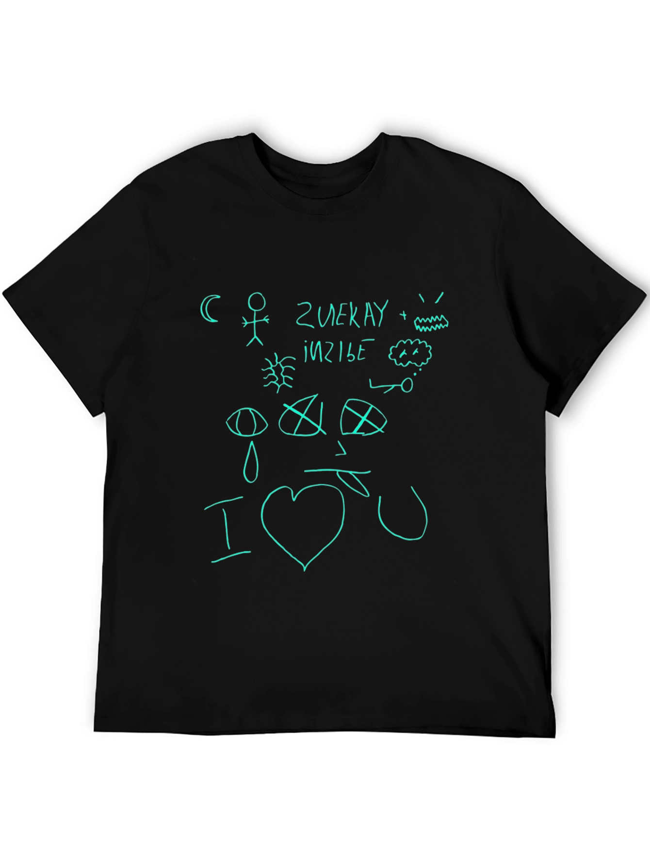 Doodle Art Tee - Quirky Hand-Drawn Design
