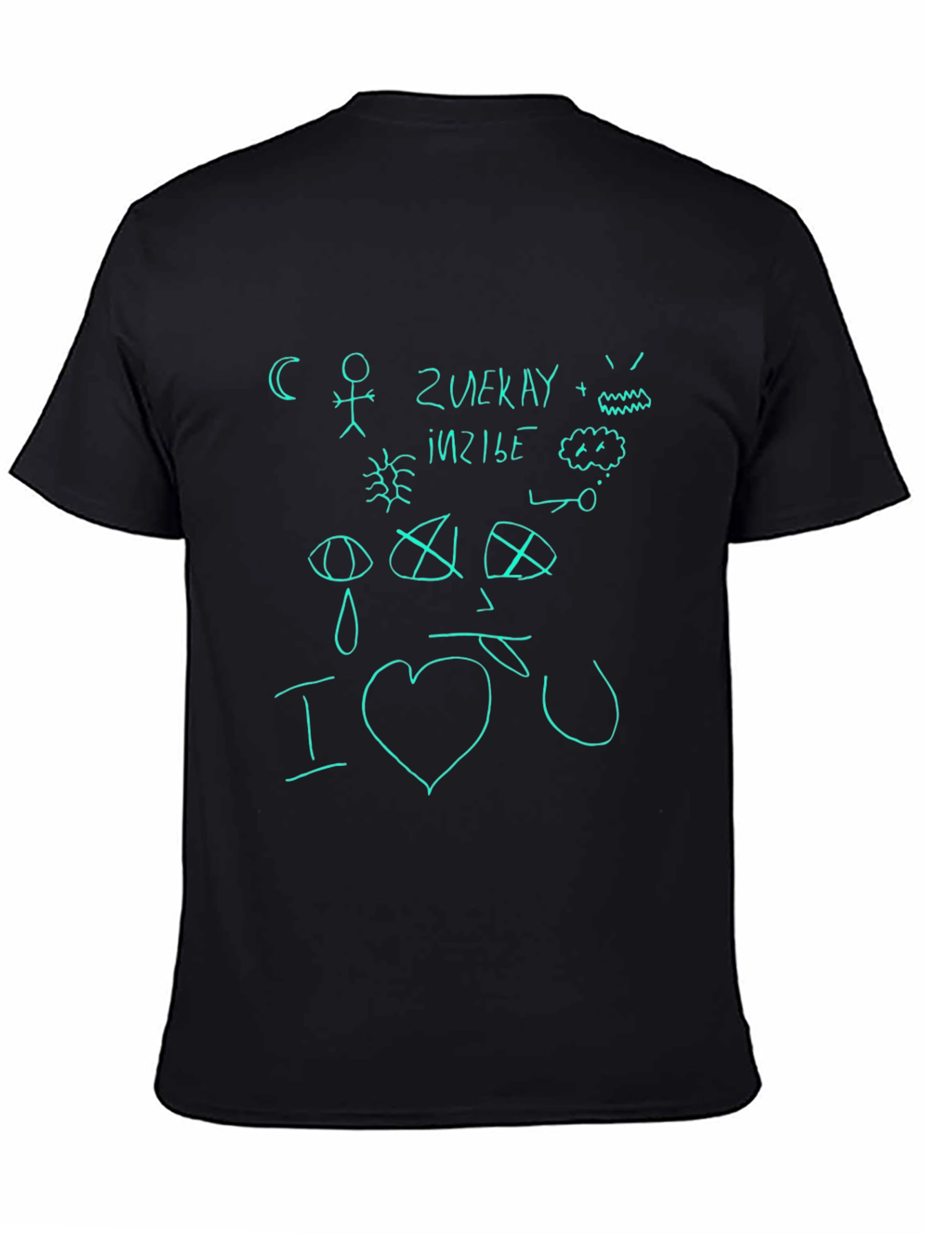 Doodle Art Tee - Quirky Hand-Drawn Design