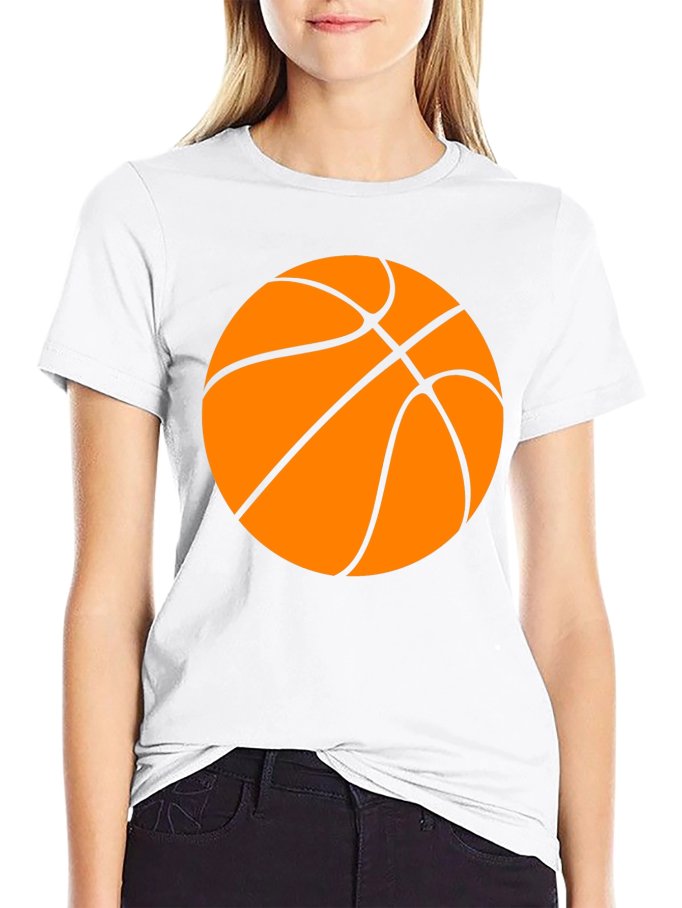 Basketball Graphic Tee - Black Cotton T-Shirt