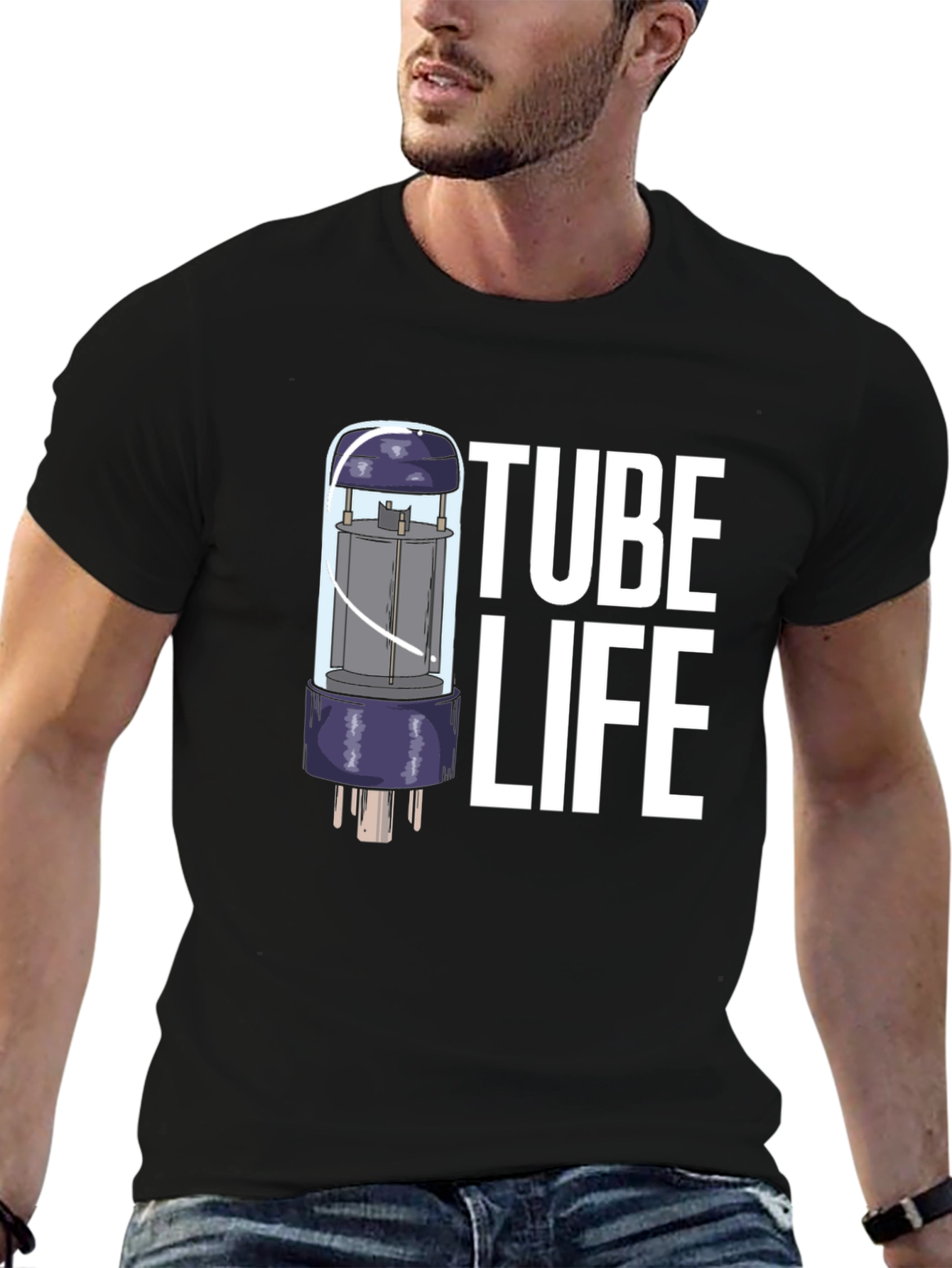 Tube Life T-Shirt - Black Graphic Tee