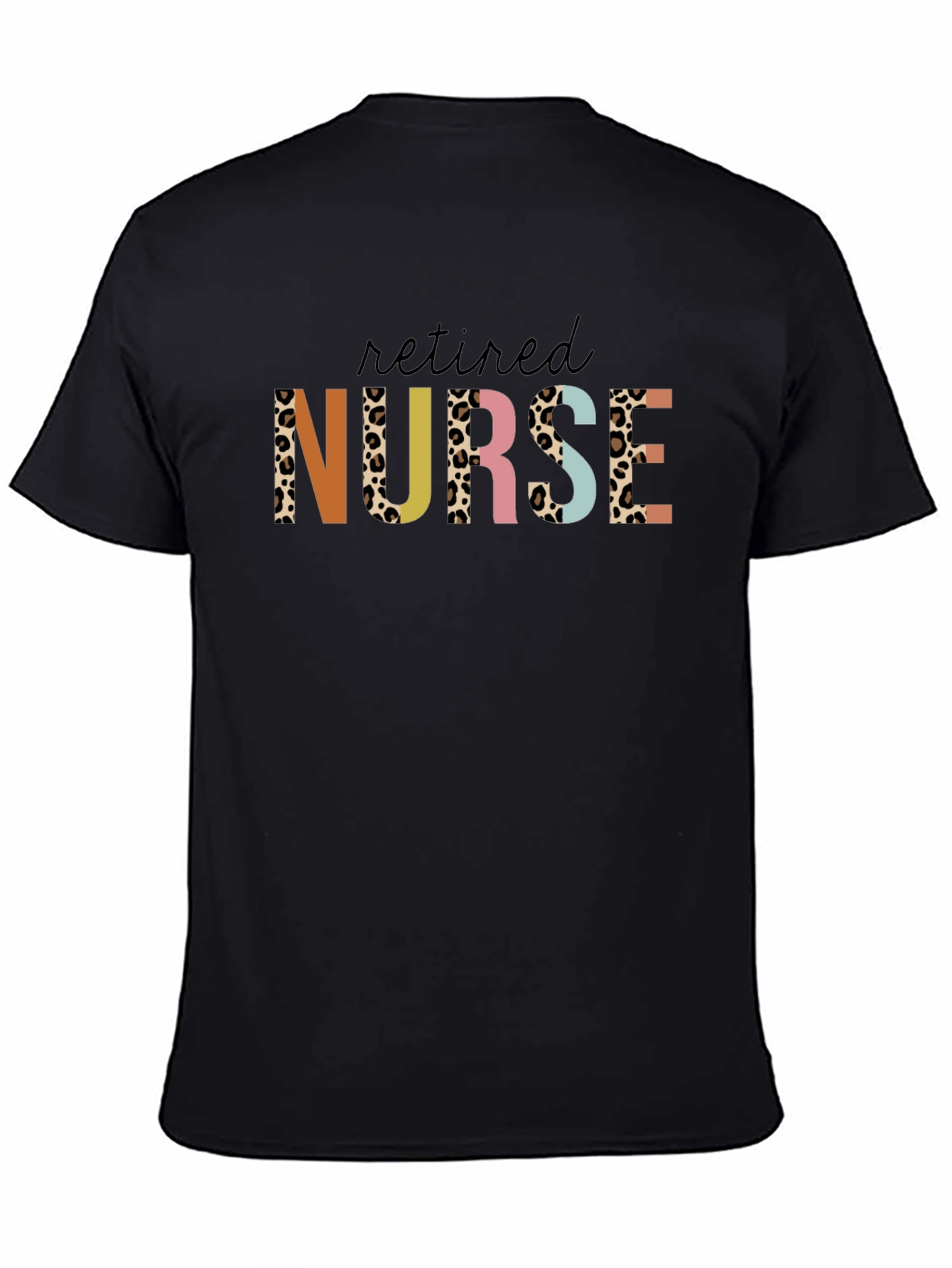 Retired Nurse T-Shirt - Leopard Print Design