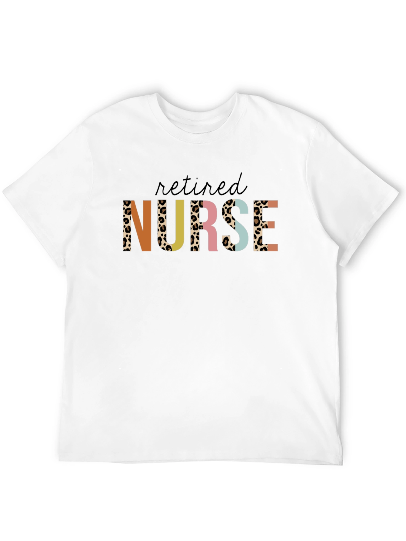 Retired Nurse T-Shirt - Leopard Print Design