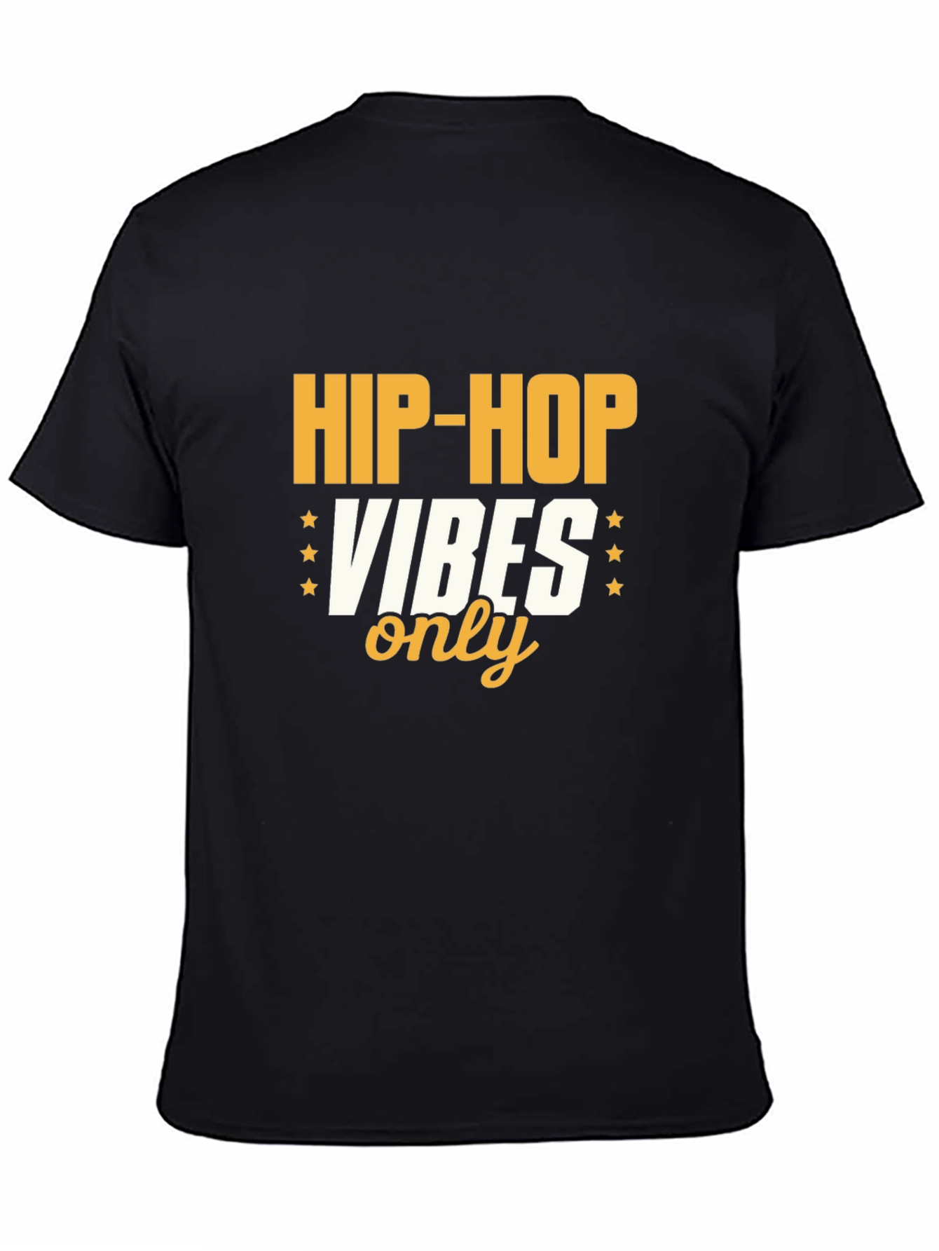Hip-Hop Vibes Only Black Graphic Tee