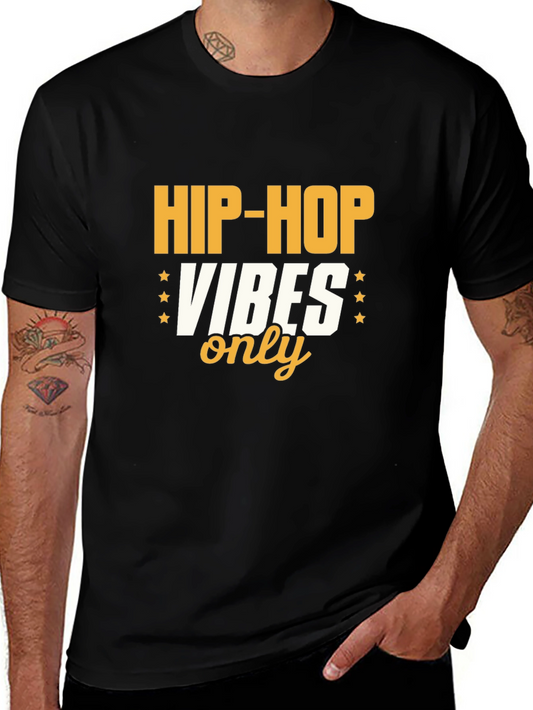 Hip-Hop Vibes Only Black Graphic Tee