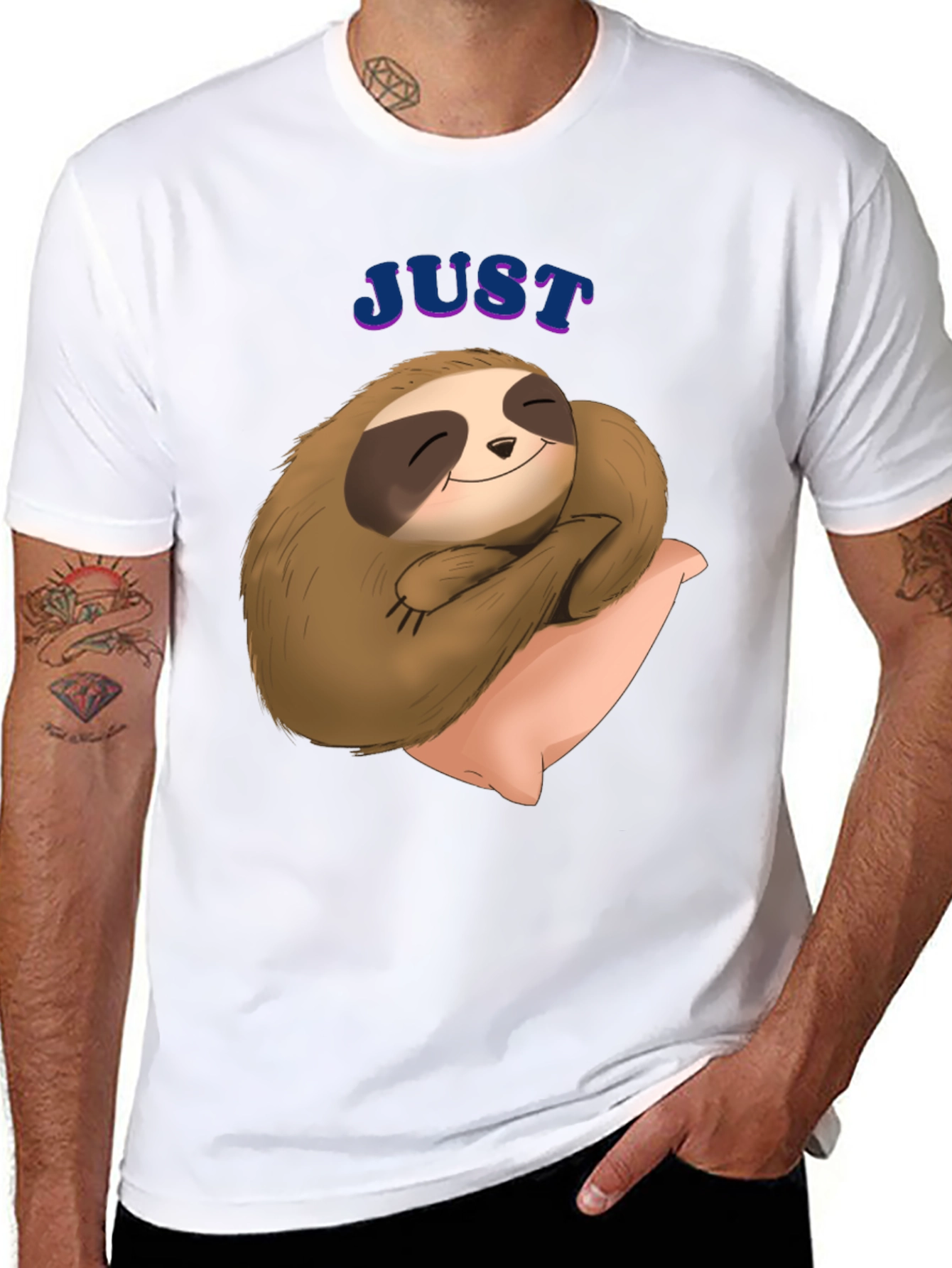 Cute Sloth T-Shirt - Just Slothin Around